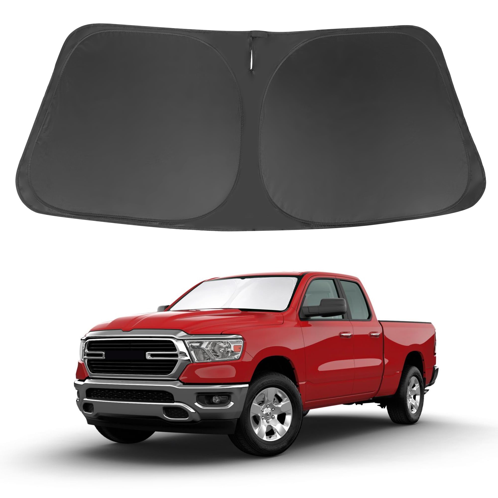 Windshield Sun Shade For 2019-2024 2025 Dodge Ram 1500 Accessories Crewcab,Megacab Pickup,2Dr Regularcab,4Dr Quadcab Custom Fit