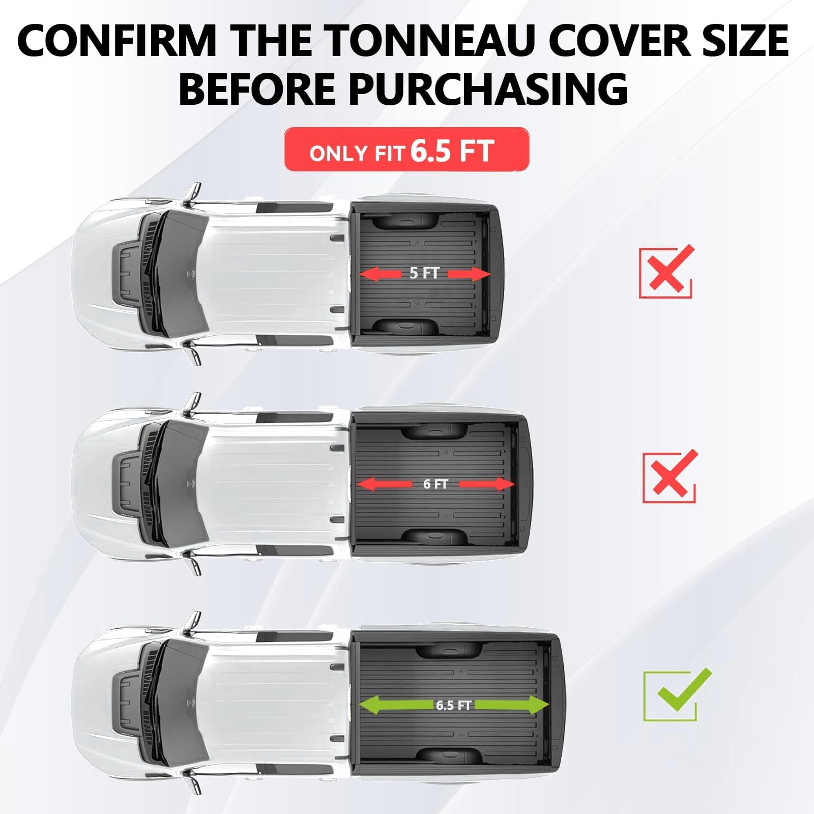 XTWEEX Soft Roll Up Truck Bed Tonneau Cover Fits 2000-2006 Toyota Tundra Fleetside (Not for Stepside) 6.5 FT Bed