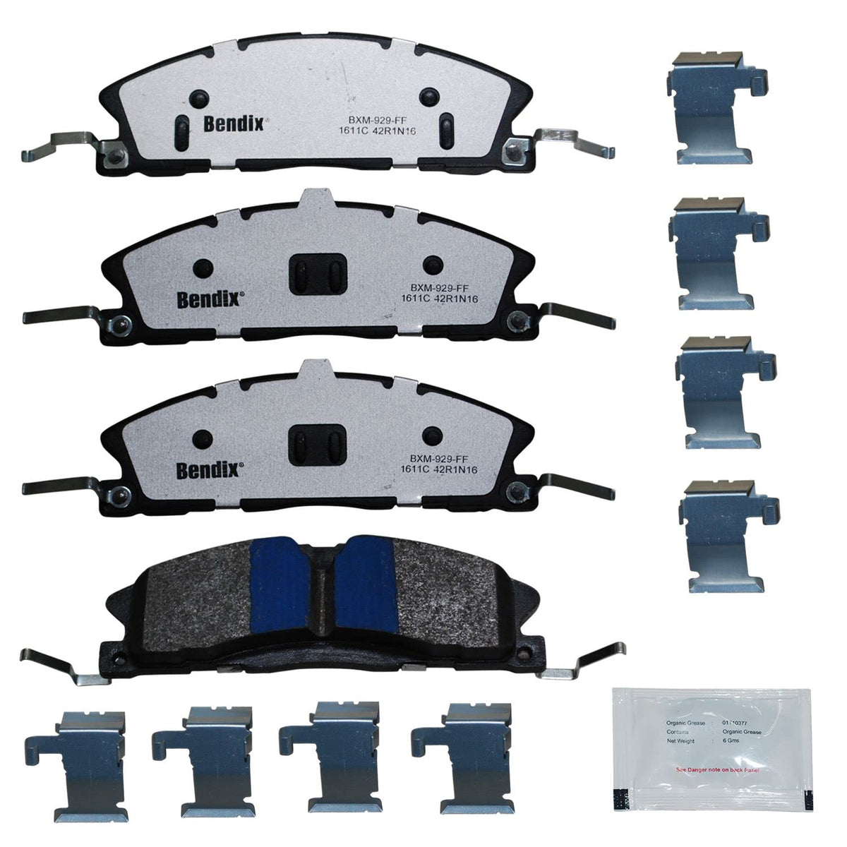 Bendix Fleet Metlok Mkd1611Cfm Semi-Metallic Front Brake Pads For Ford Explorer 2019-2014,Flex 2016,Flex 2019-2018,Police Interc