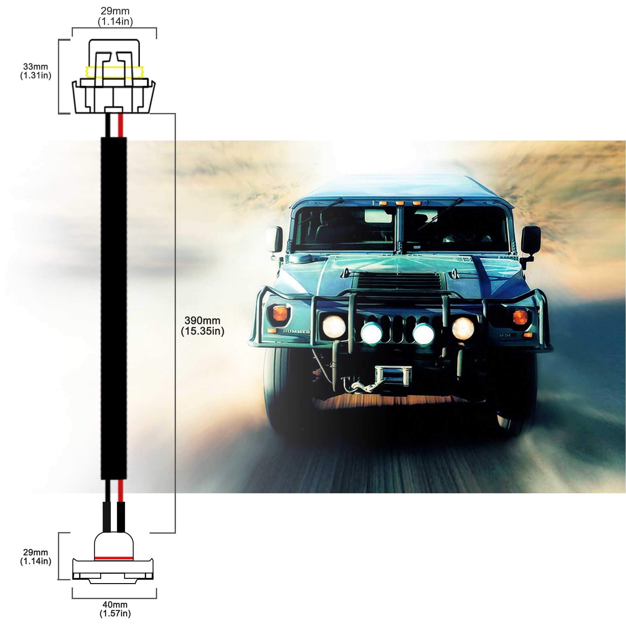 Tomall 5202 H16 To 9005 9006 Wire Harness Socket Connector For Light Bulb Retrofit Conversion Kit(Pack Of 2)