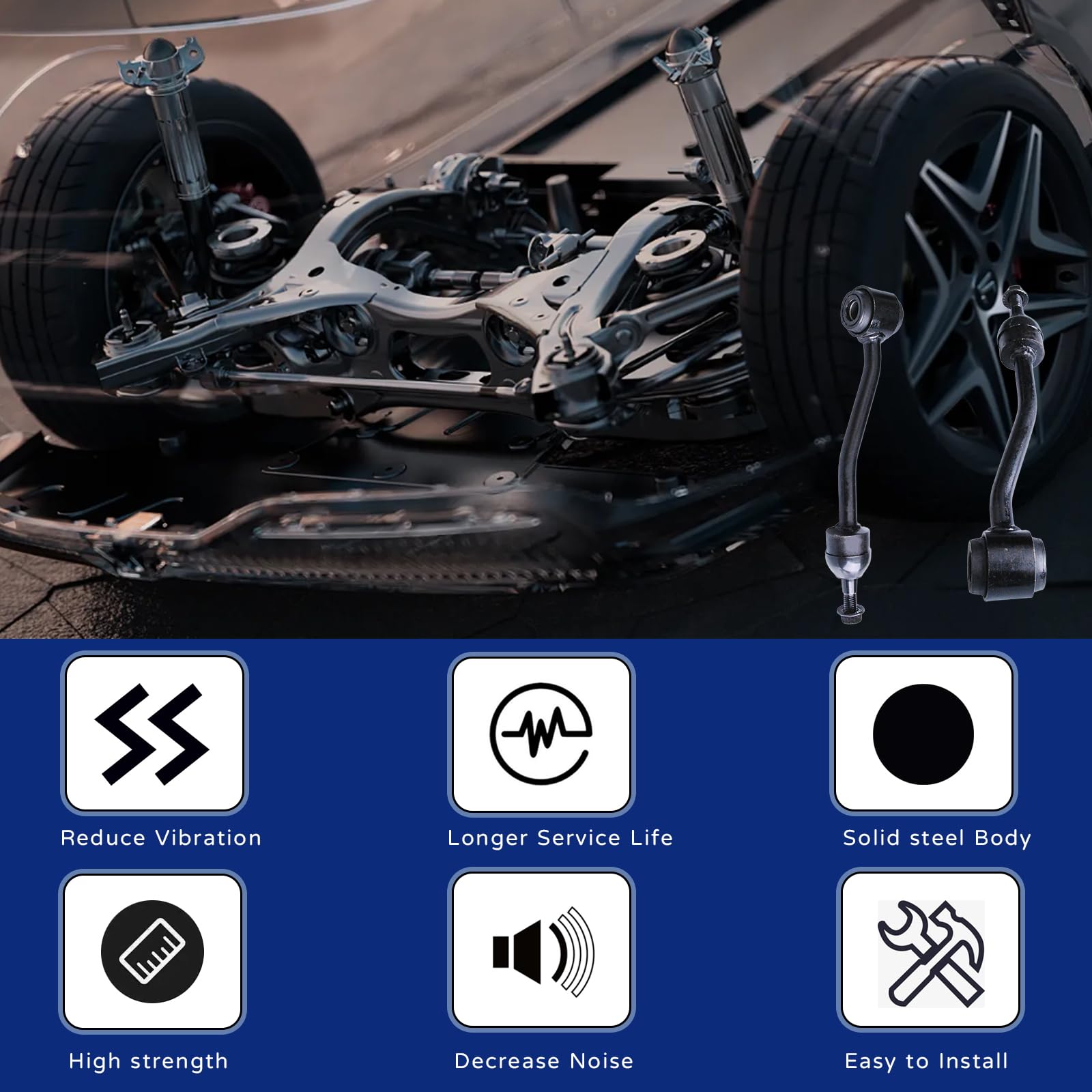 Kfvf 2Pc K750181(K750201/K9543) Front Sway Bar Link For Chevrolet Tracker 89-98, Sway Bar Link Kit For Suzuki Grand Vitara 99-05