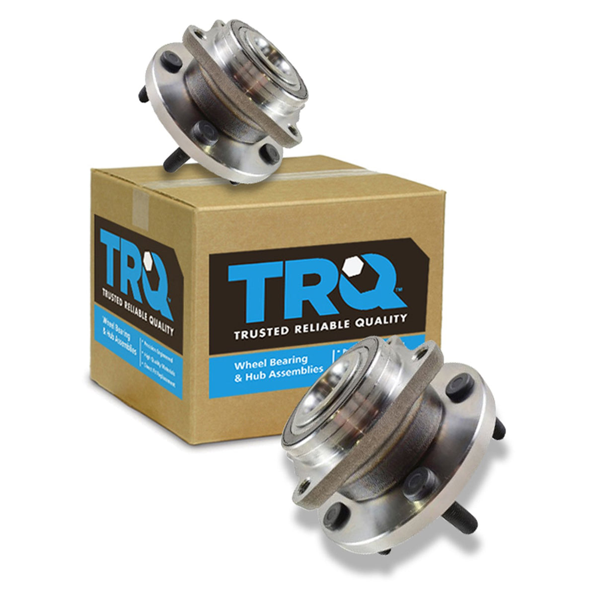 Trq Front Wheel Hub Bearings Assembly Set Compatible With 2011-2014 Chrysler 200 2007-2010 Sebring 2008-2014 Dodge Avenger