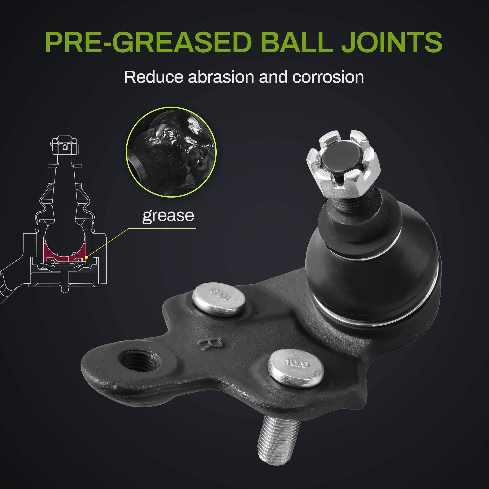 Autosaver88 -Front Lower Control Arm Compatible With 2005-2010 Chevy Cobalt, 2006-2011 Chevy Hhr, 2007-2010 Pontiac G5, 2005-2006 Pontiac Pursuit, 2003-2007 Saturn Ion