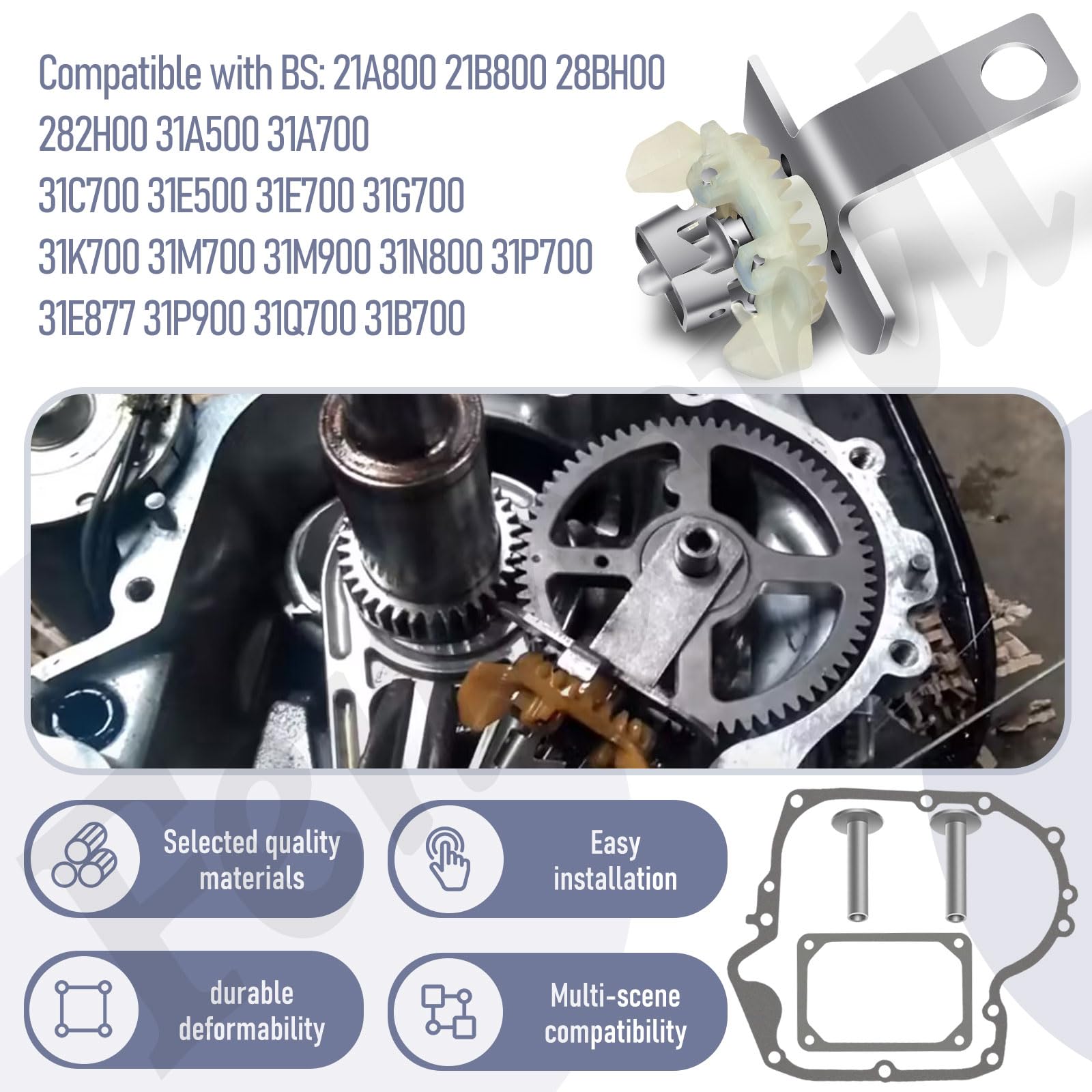 84005207 793880 Camshaft Kit & 691968 Governor & Oil Slinger Compatible With 391764, 490815, 84005207, 792681 Including 795387 O
