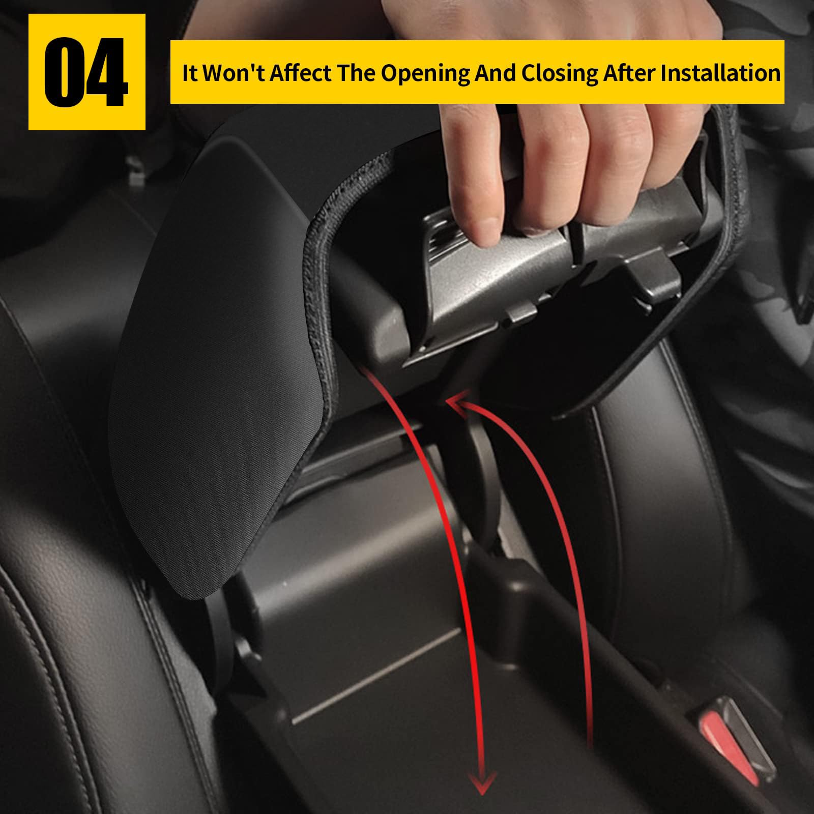 Aomsazto Neoprene Armrest Center Console Cover For 2017-2022 Honda Crv Black