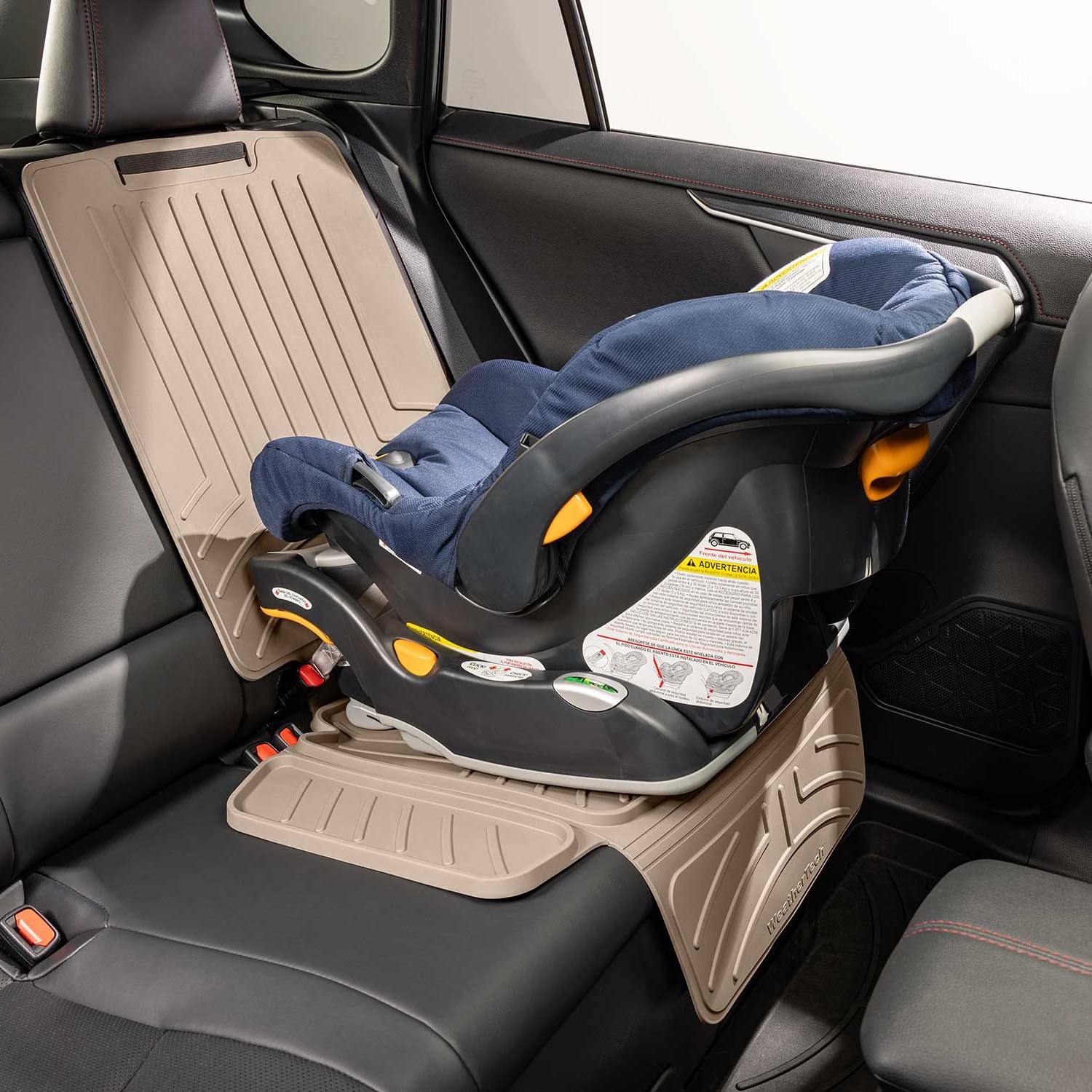 Weathertech Child Car Seat Protector With Back Tan