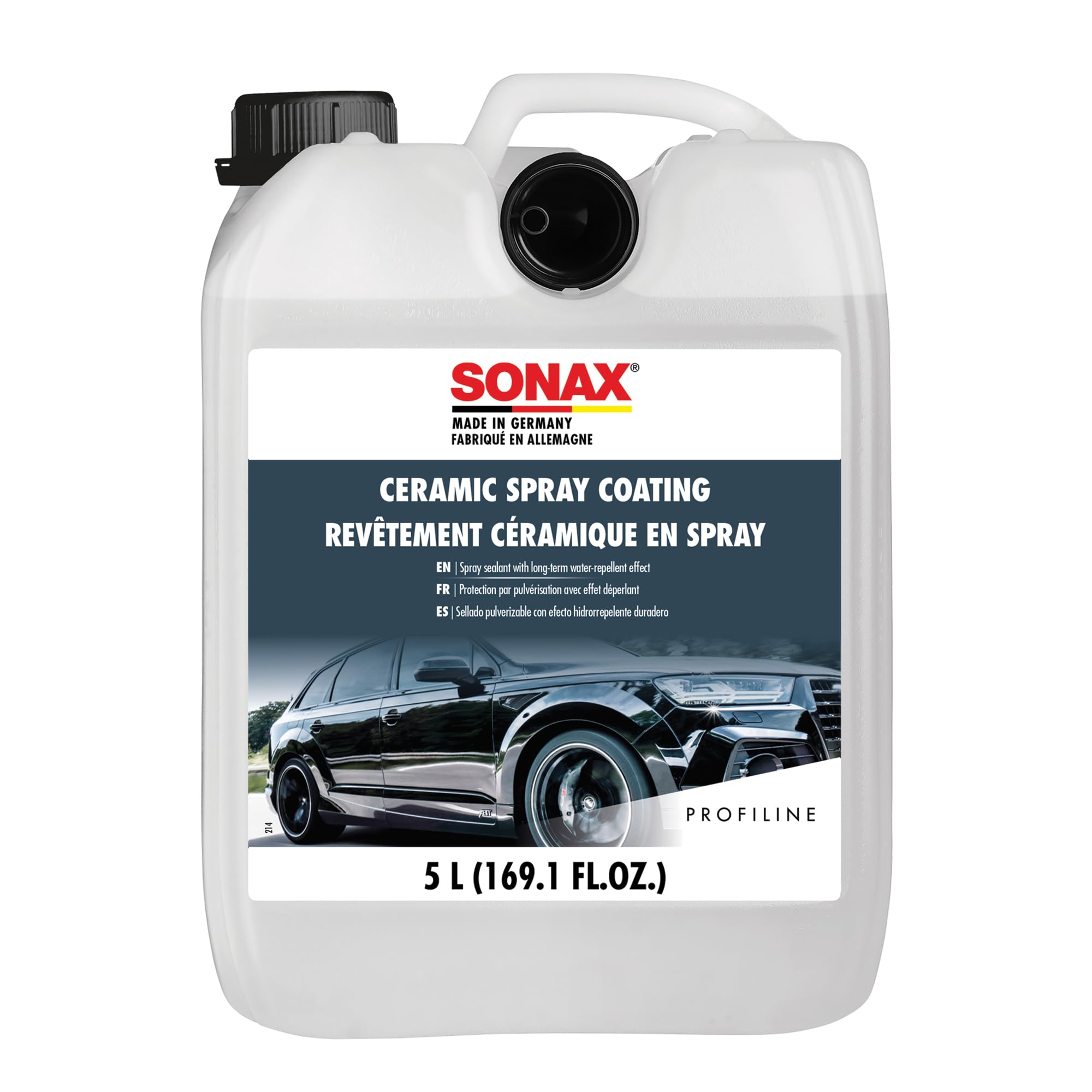 SONAX Ceramic Spray Coating | Si-Carbon Technology for Mirror-Like Shine & Hydrophobic Protection | Easy-to-Apply, Long-Lasting 