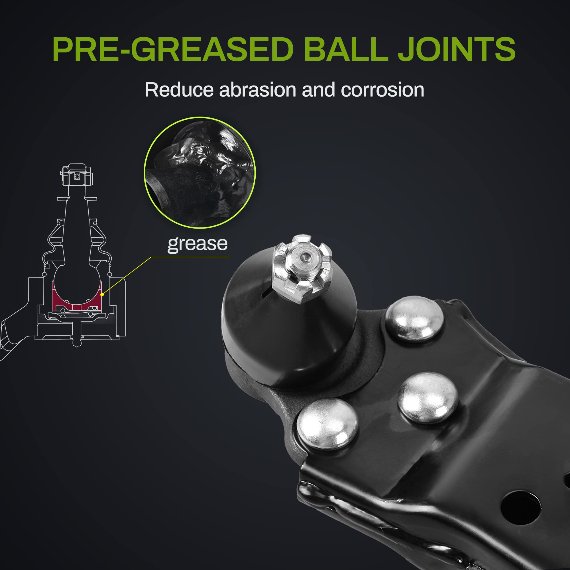 Autosaver88 -Control Arm Kit Compatible With 1997-2009 Buick Century/Regal/Allure/Lacrosse, 2000-2016 Chevy Impala/Monte Carlo,