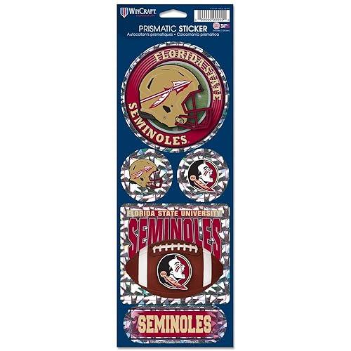 Wincraft Ncaa Florida State Seminoles Old Logo Prismatic Stickers, Team Color, One Size
