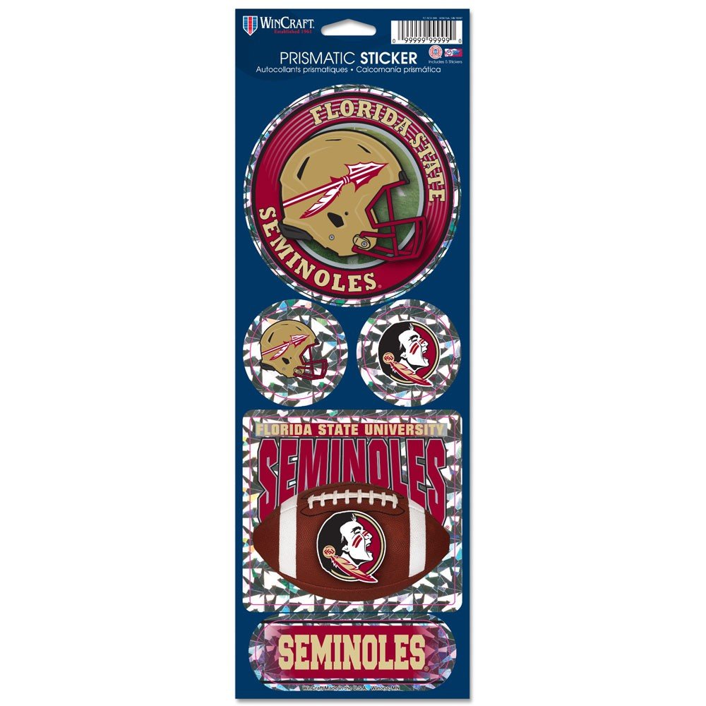 Wincraft Ncaa Florida State Seminoles Old Logo Prismatic Stickers, Team Color, One Size