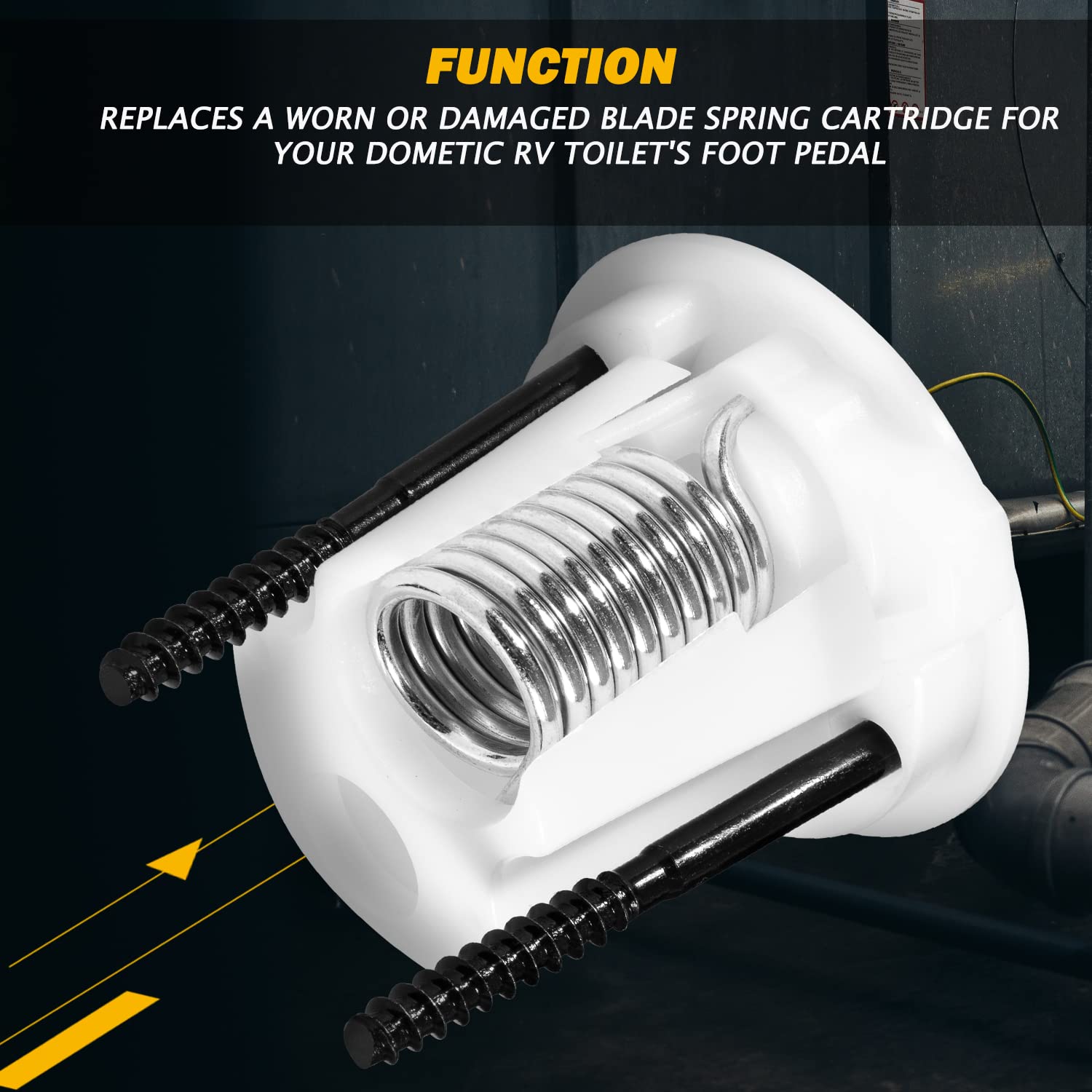 Replace For Dometic 385236096 Toilet Spring Cartridge, Fits Various Dometic/Sealand Vacuflush And Traveler Model Toilets