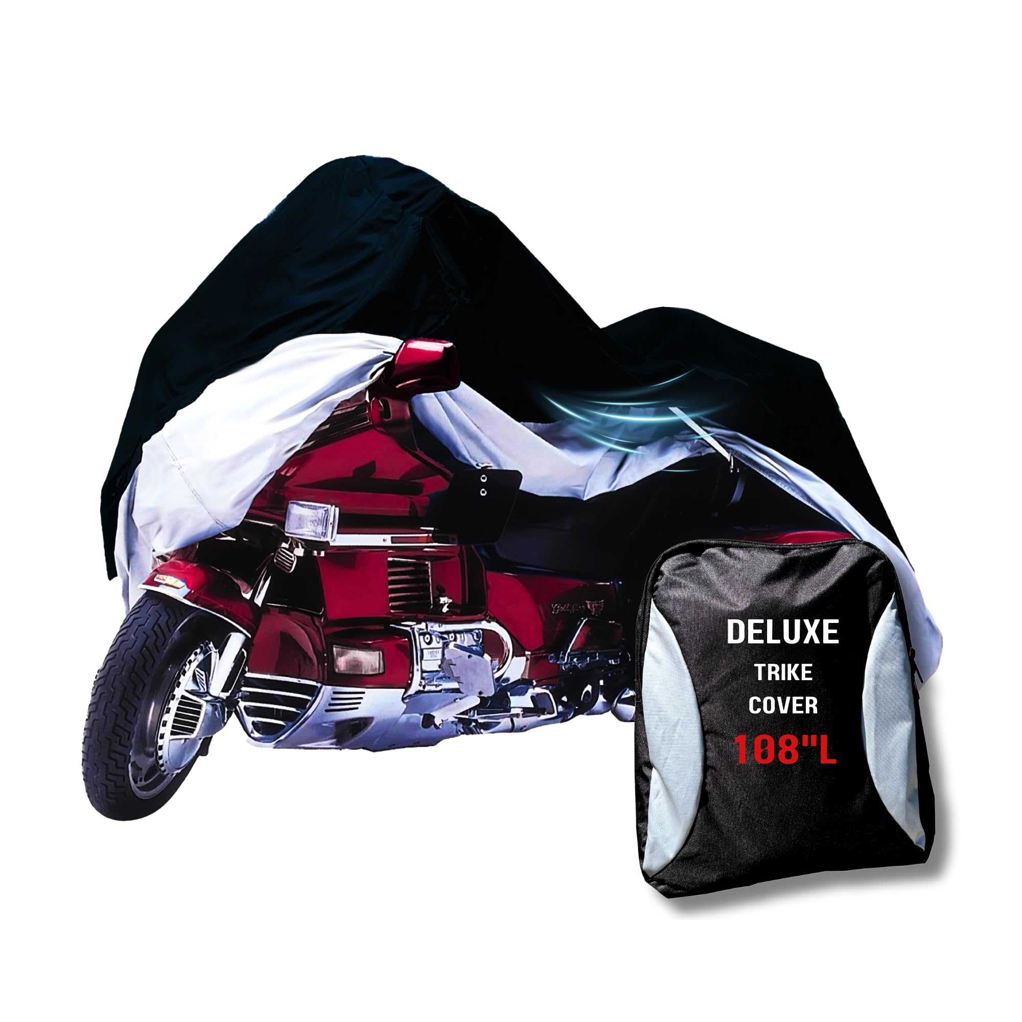 Formosa Xl Trike Motorcycle Cover - Cotton Windshield Protection, Water-Resistant, All-Season, Heavy Duty - Fits Harley Davidson