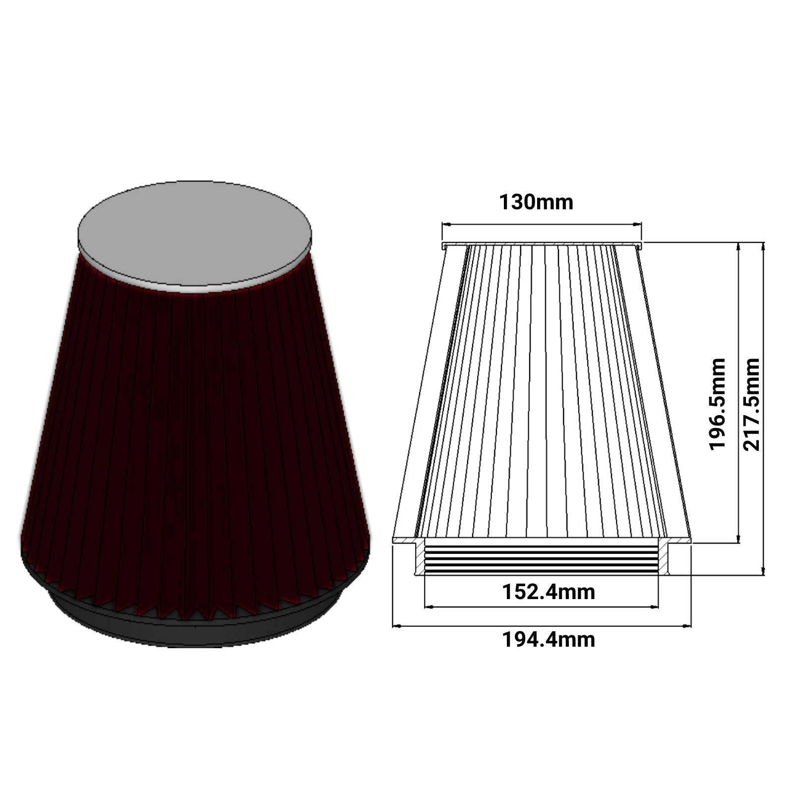 4 Inch Cold Air Intake & Heat Shield For 09-14 Silverado 1500 Gmc Sierra 1500 Yukon Cadillac Escalade Esv Ext Black & Black