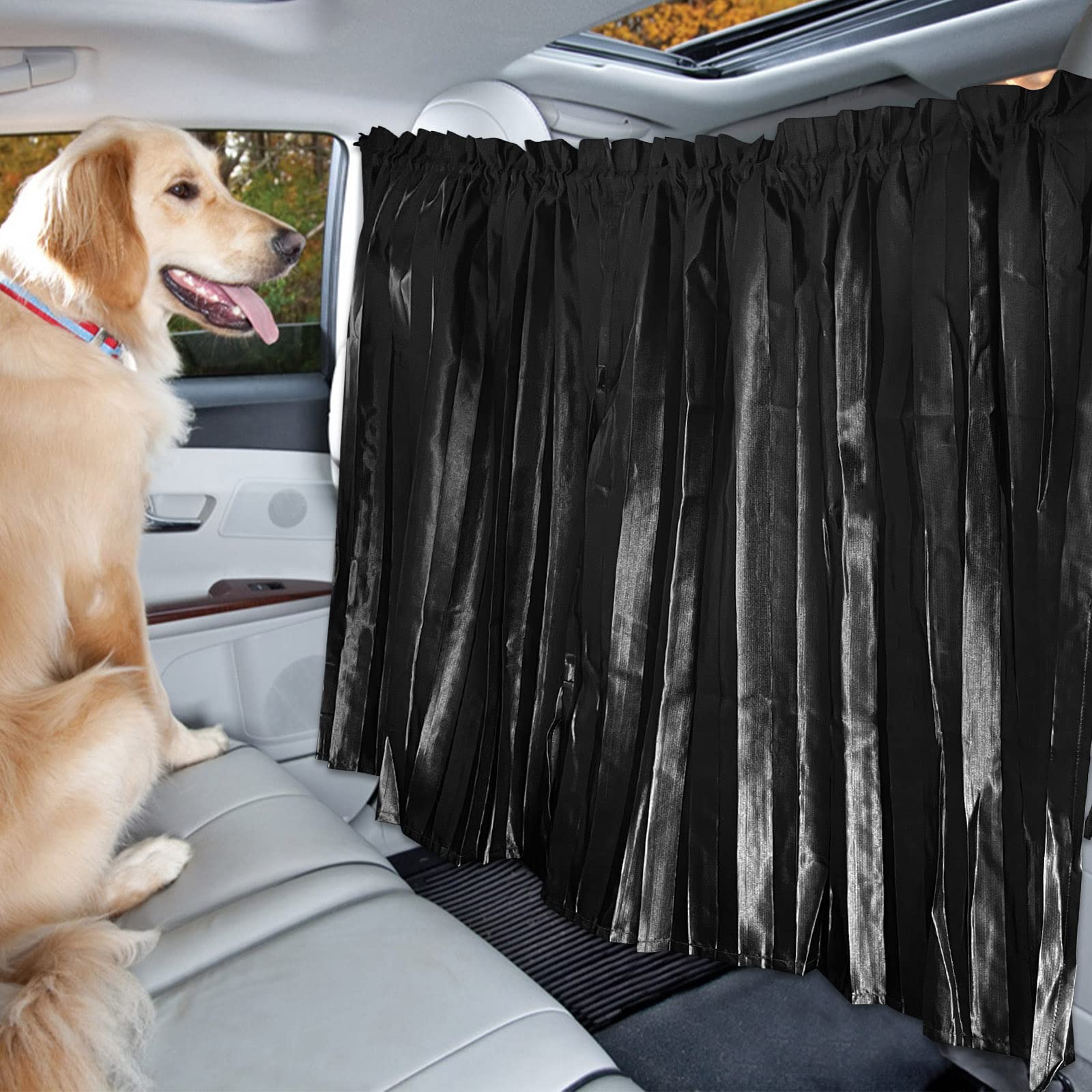 Zatooto Car Curtains - Divider Privacy Window Sun Shade - Side Windshield Magnetic Sunshades Covers - Travel Removable Simple