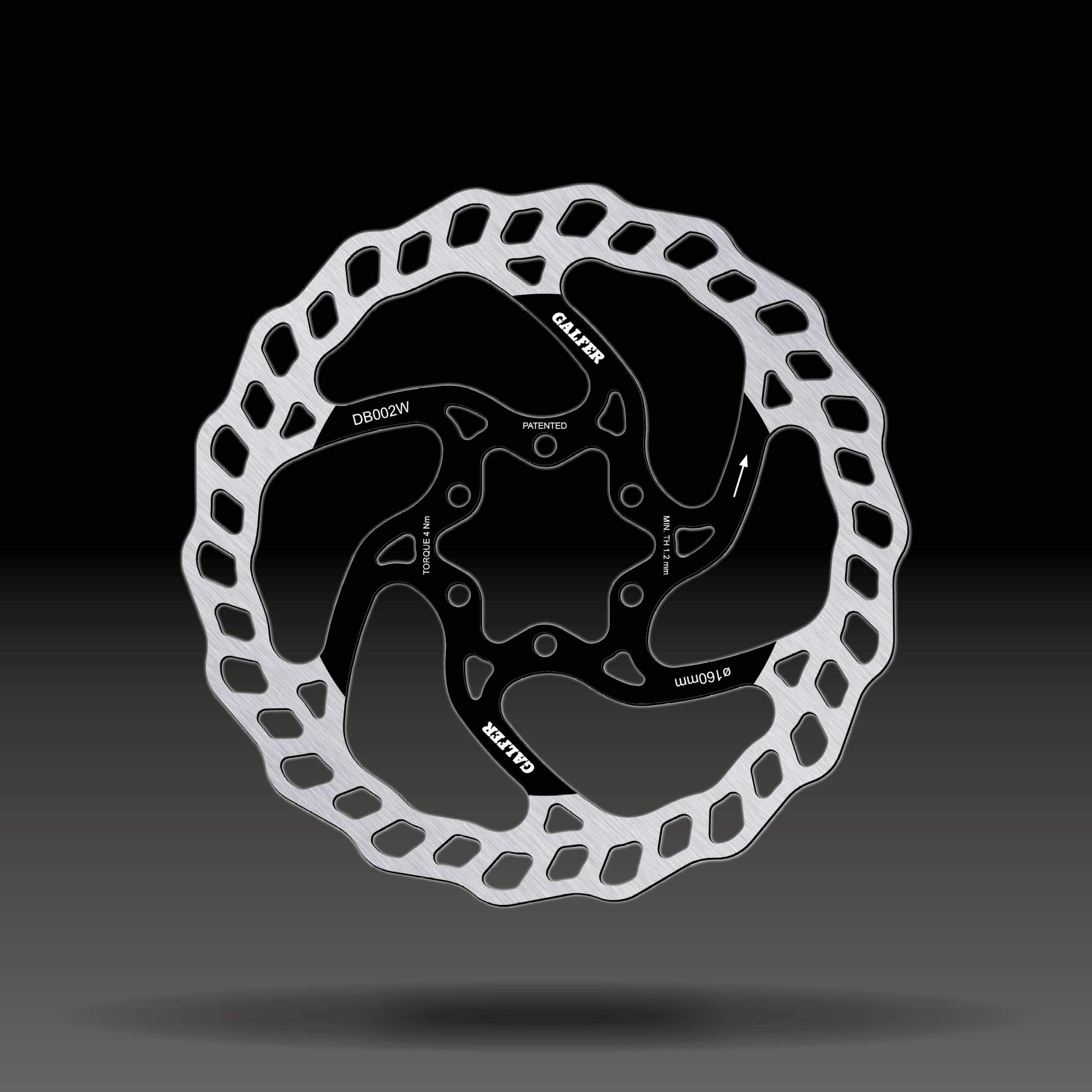 Galfer Wave disc brake rotor, 160mm - DB002W