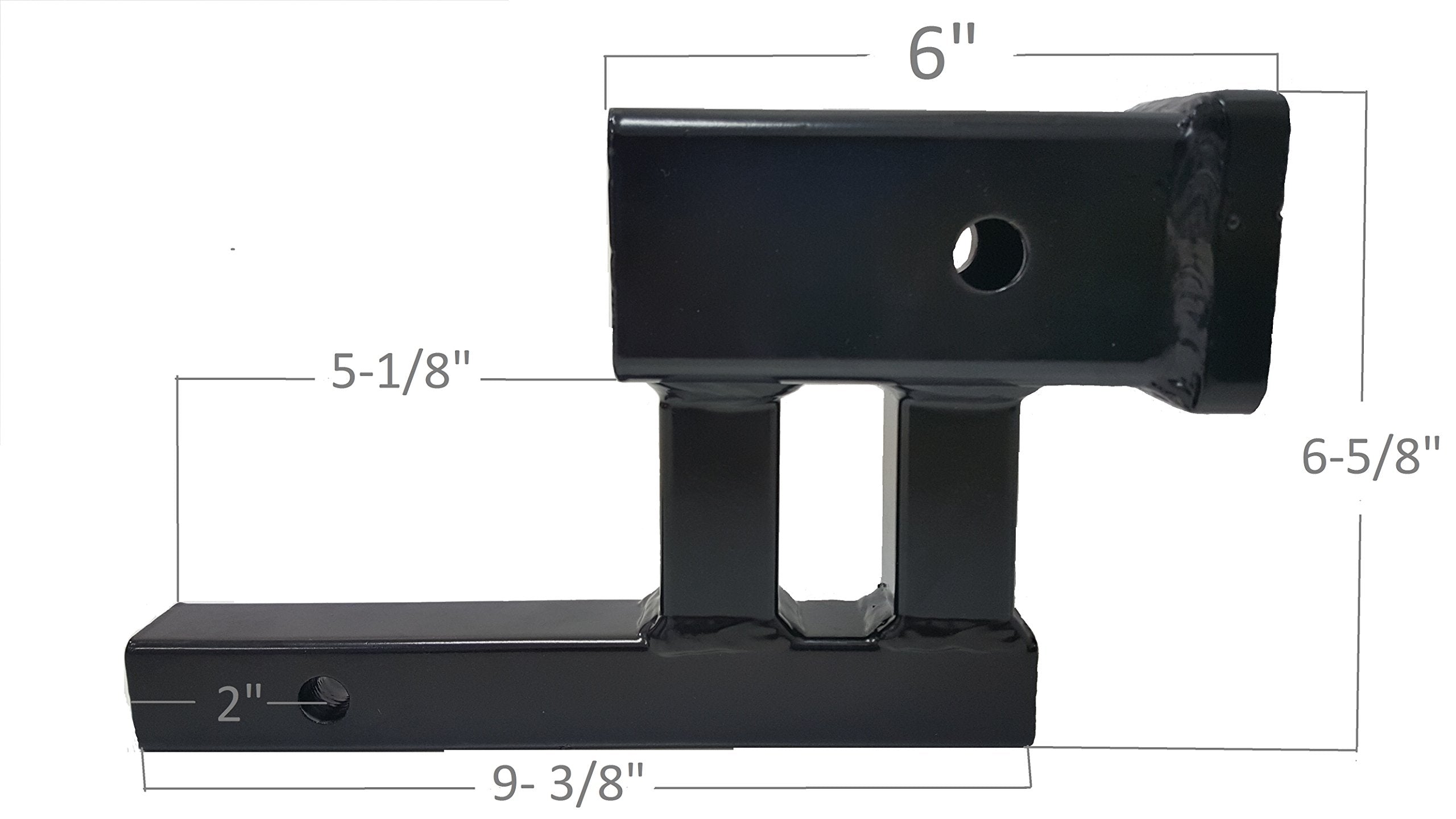 Maxxhaul 70355 1-1/4'' To 2'' (Fits Class Ii Only) Hitch Adapter With 4'' Rise And 3-3/8'' Drop