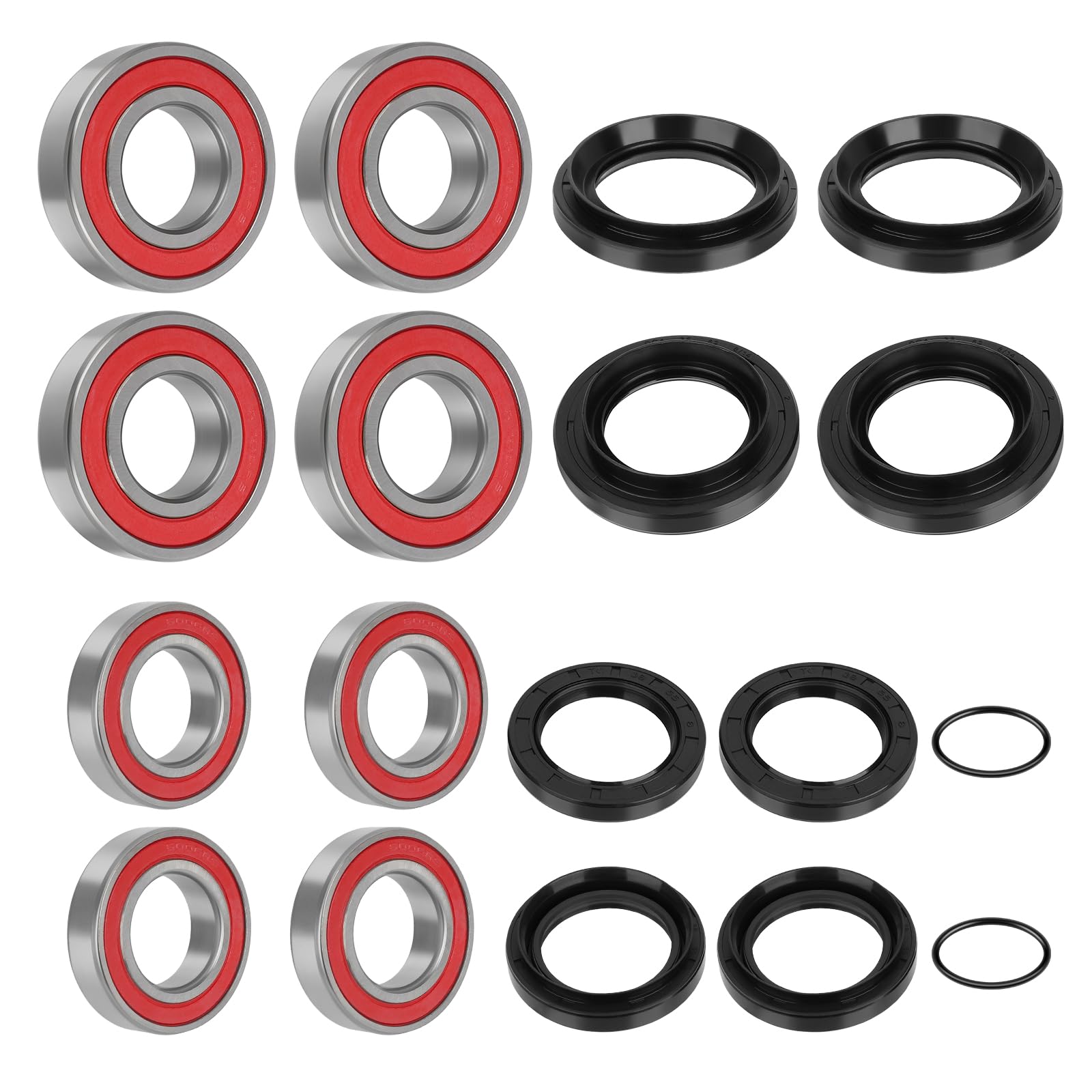 Front & Rear Wheel Bearings Seals for Yamaha Rhino 450 Rhino 660 Rhino 700 2005-2013, OEM# 93106-42800-00 93106-38800-00 93106-3