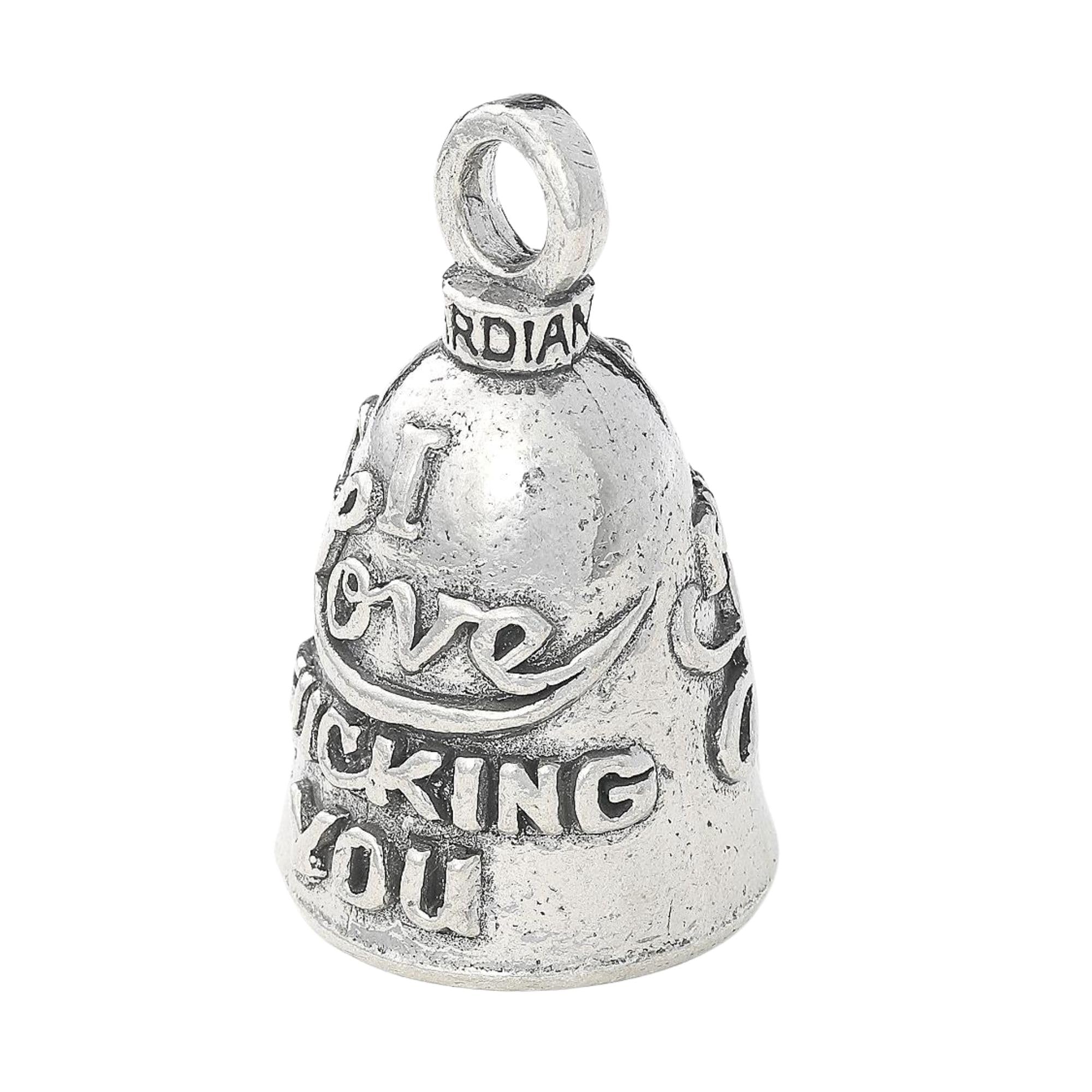 Guardian Bell I Love Fucking You Good Luck Bell w/Keyring & Black Velvet Gift Bag | Motorcycle Bell | Lead-Free Pewter | Good Lu