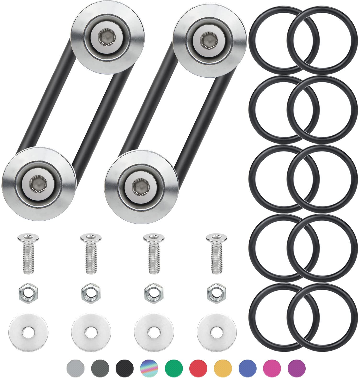 Bumper Quick Release, Mellbree Quick Release Trunk Front Rear Bumper Fasteners Fenders Holders Kit Compatible For Universal Car