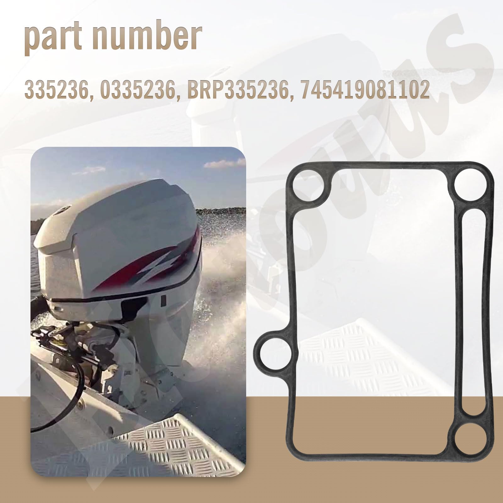 Haiouus 335236 Vapor Seal, Compatible with Johnson Evinrude 0335236 - for with Many 90-175 HP Evinrude and Johnson Outboard Mode