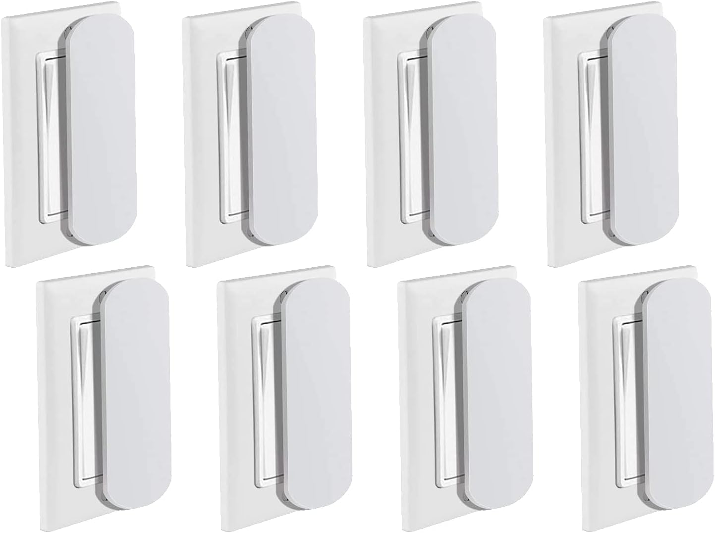 Yeebeny Magnetic Switch And Outlet Cover Light Switch Guards For Flat Modern Switches Toggle Switches, For Sabbath, Home And Office (8 Pack)