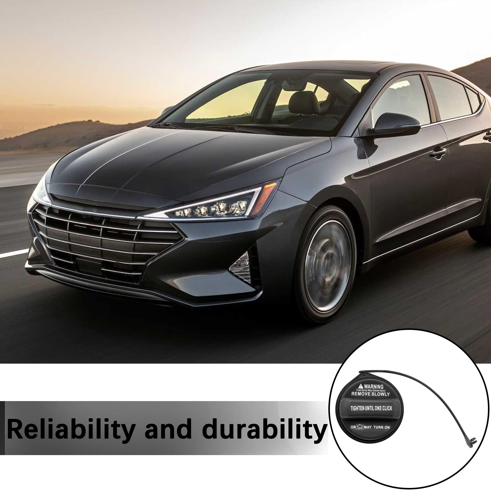 Gas Cap Fuel Cap Replace 31010-3L600 For 2004-2021 Hyundai Accent Azera Elantra Coupe Gt Entourage Equus Genesis Coupe Santa Fe