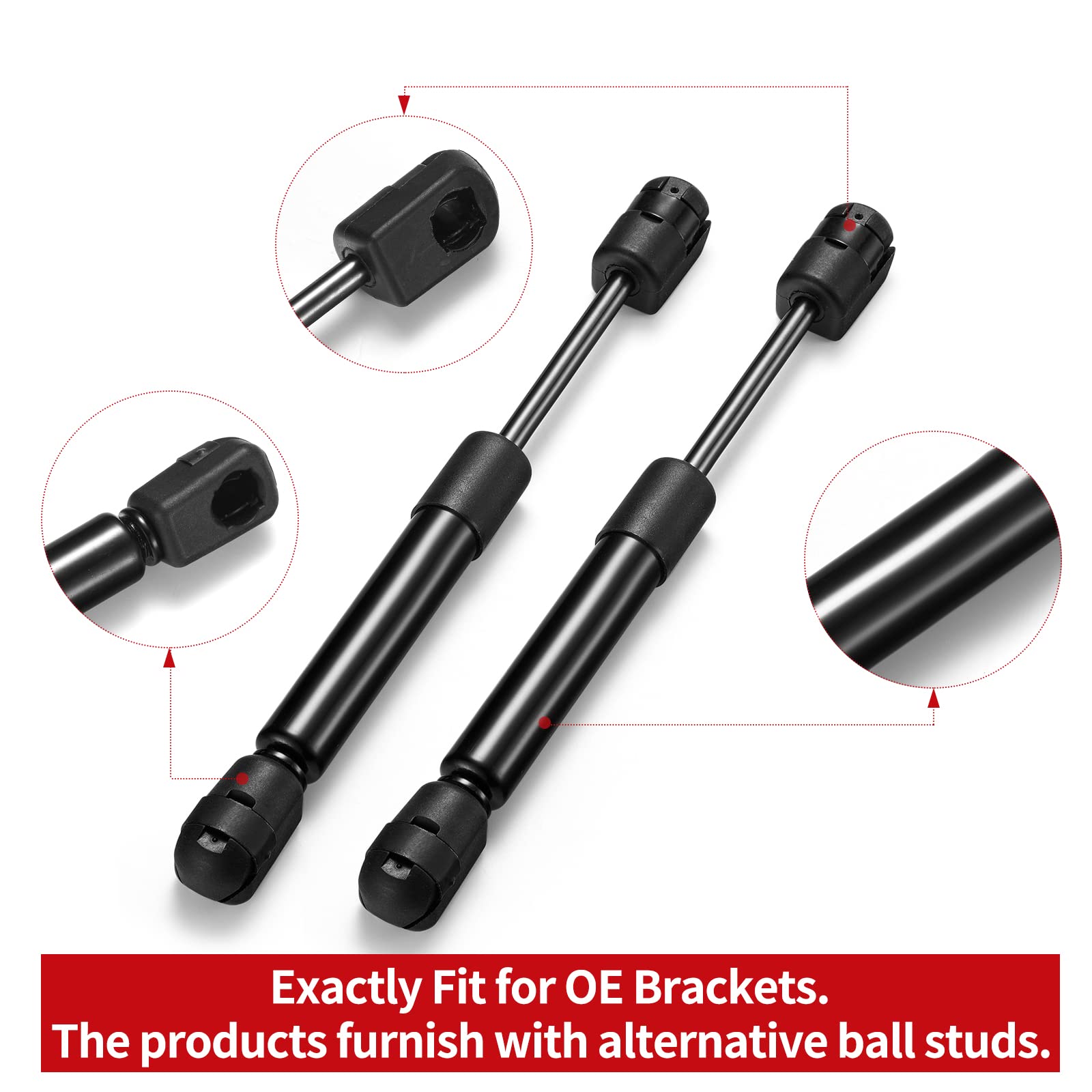 Bdfhyk 4053 7.5 Inch 25 Lbs Truck Camper Shell Gas Shocks Struts Lift Support Gas Spring For Truck Cap Window Leer Topper Camper Shell Tool Box Chest