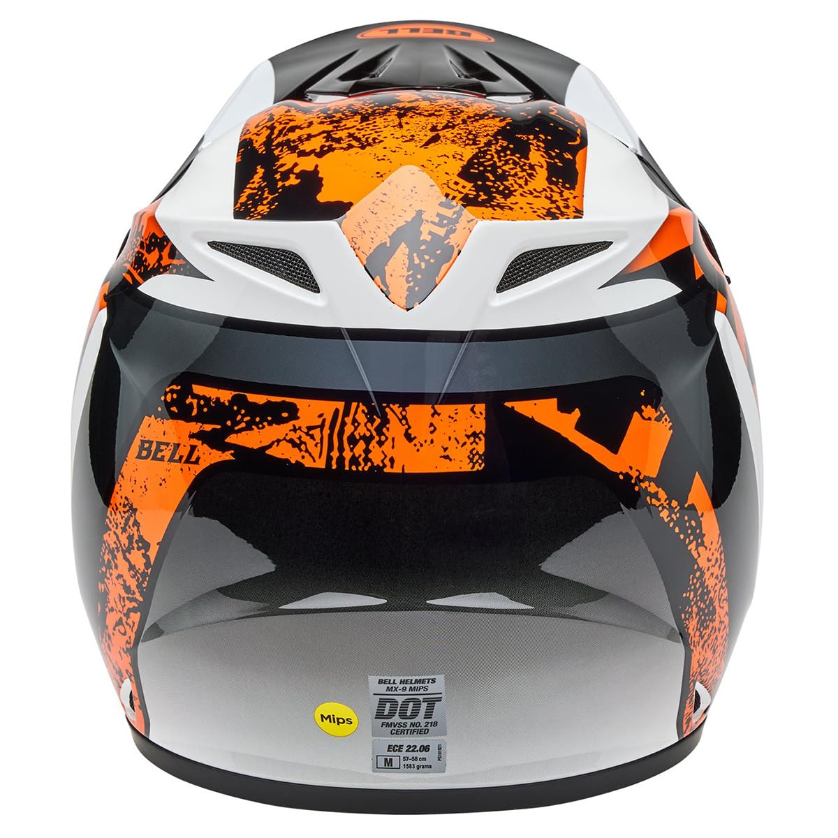 Bell Mx-9 Mips Dirt Helmet (Gloss Breakdance Black/Orange - Medium)