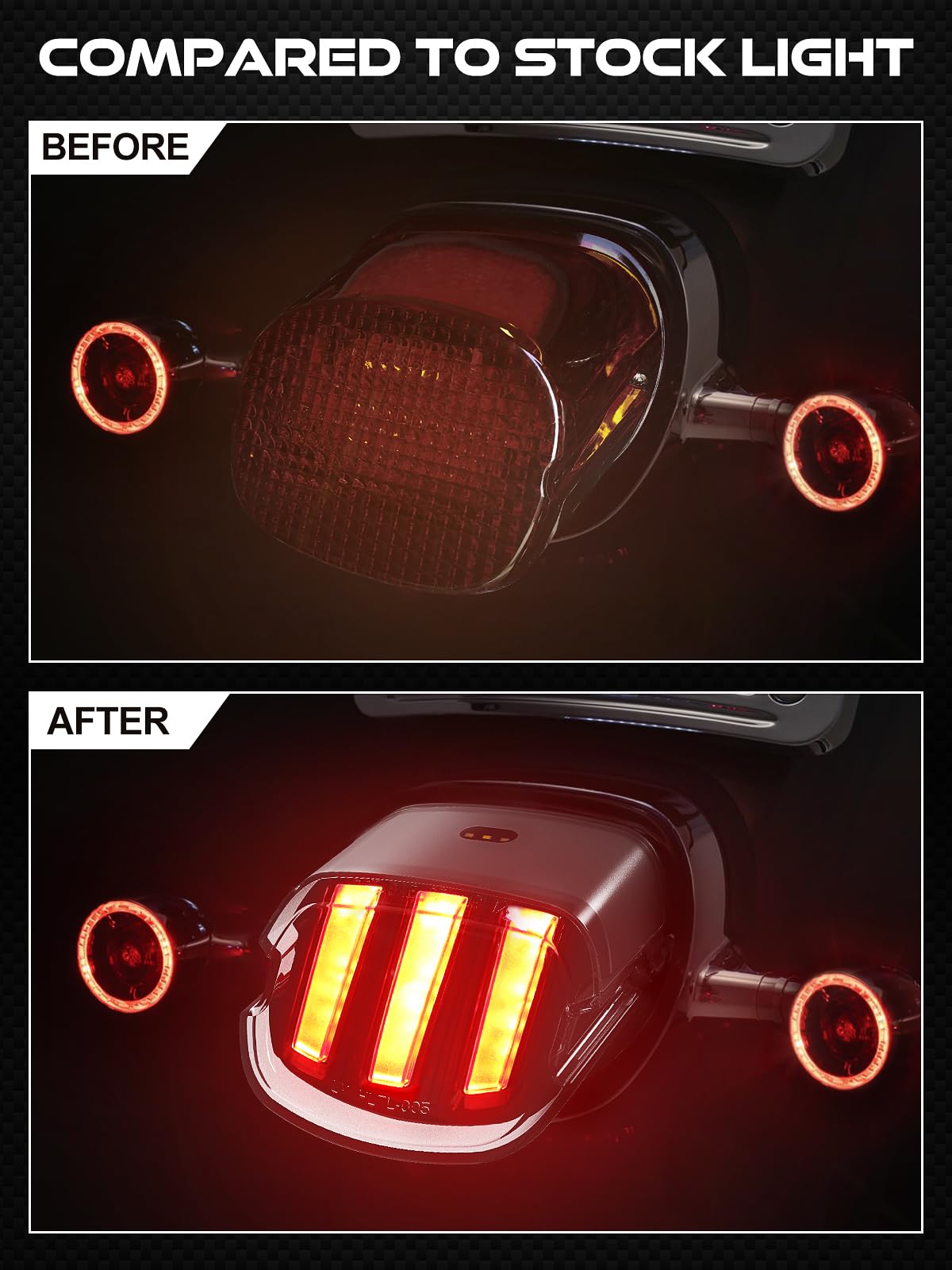 Audexen New Brighter Led Tail Light Dot Approved Brake Lights Compatible With Harley Sportster Dyna Softail Touring Fatboy Elect