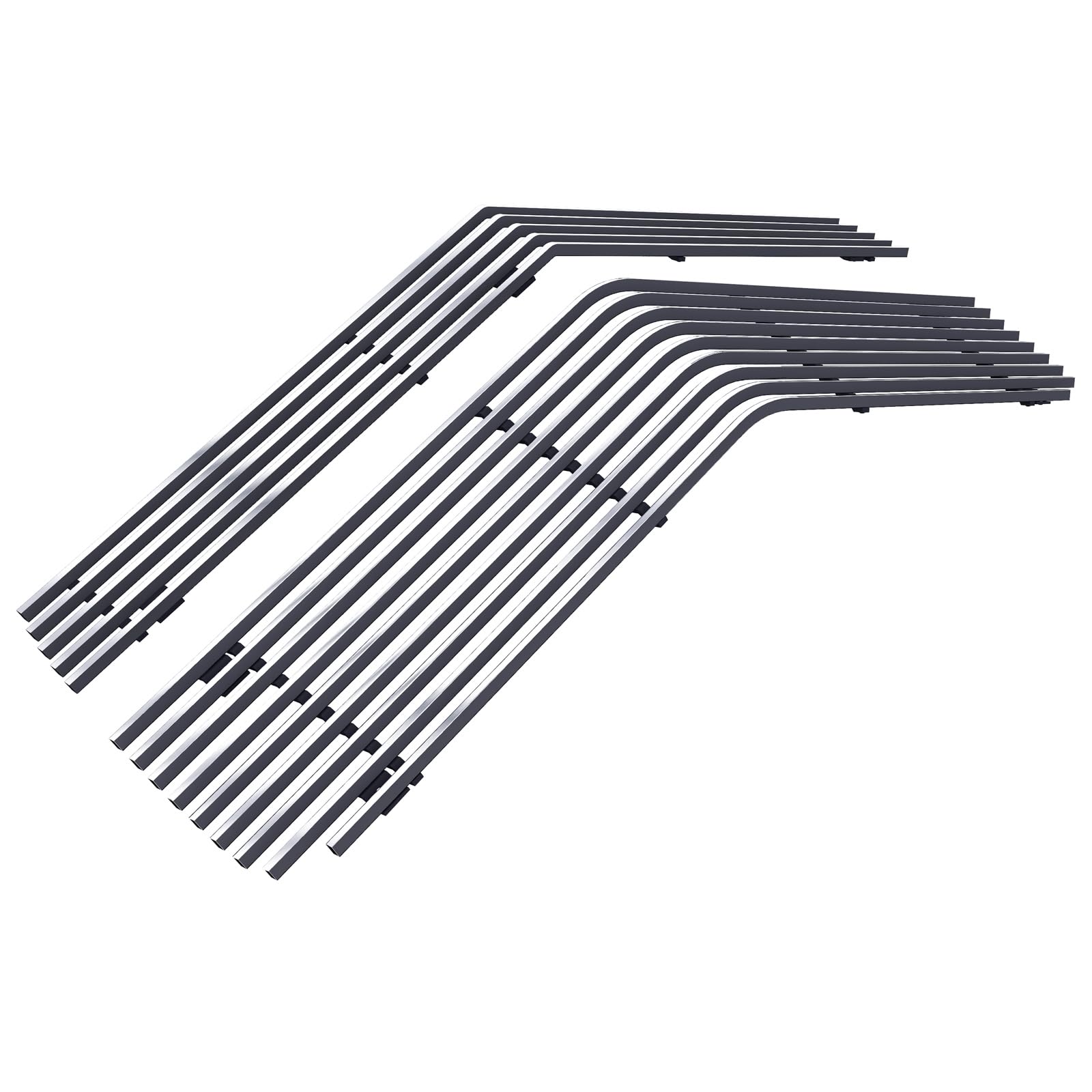 Aps Premium Stainless Steel Silver Horizontal Billet Grille Insert Compatible With Chevy Camaro 1978-1981 Combo N19-C43018C