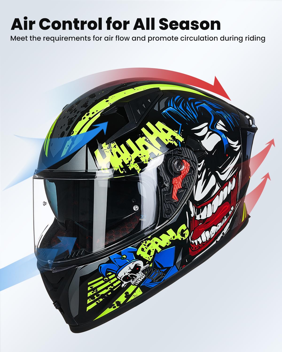 Ilm Motorcycle Helmet Full Face With Pinlock Compatible Clear&Tinted Visors And Fins Street Bike Motocross Casco Dot Model Z501(Surprise Yellow, Small)