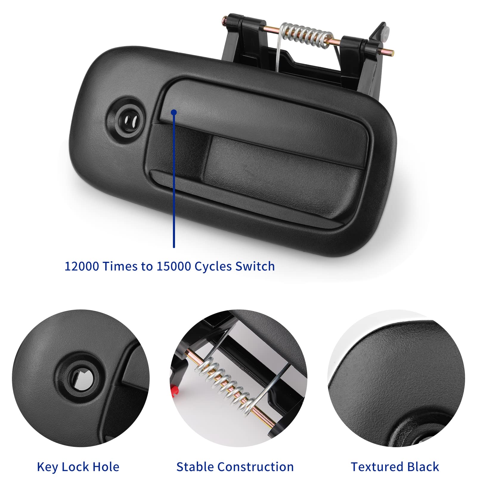 Lcyolada Outside Exterior Sliding Door Handle,Rear Passenger Side for 1996-2009 Chevy Express 1500 2500 3500 Van Cargo,Replaces