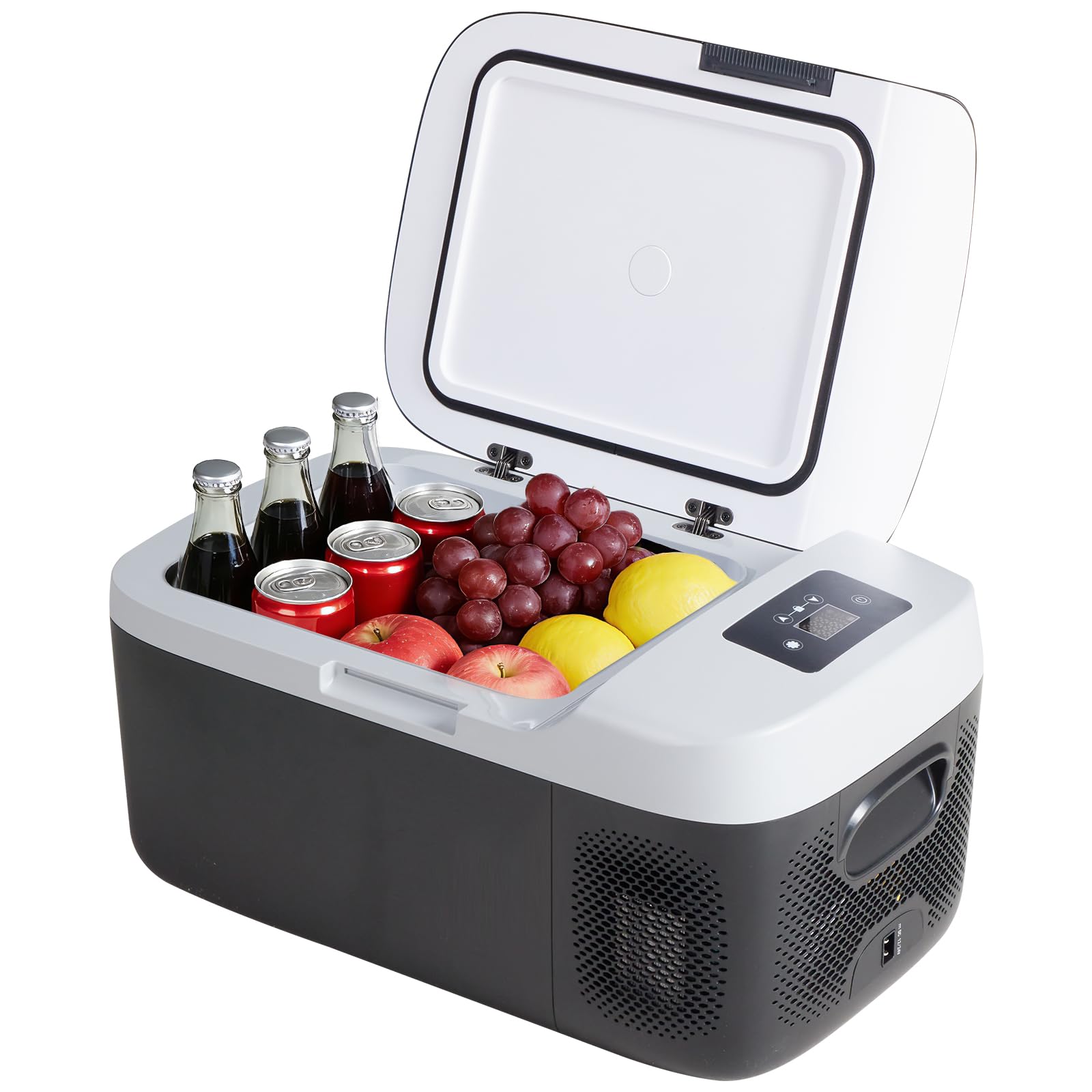 OLIXIS Portable Car Refrigerator, 17QT Single-Zone Electric Cooler for Vehicles, -4?-68? Freezer Smart Control via Bluetooth wit