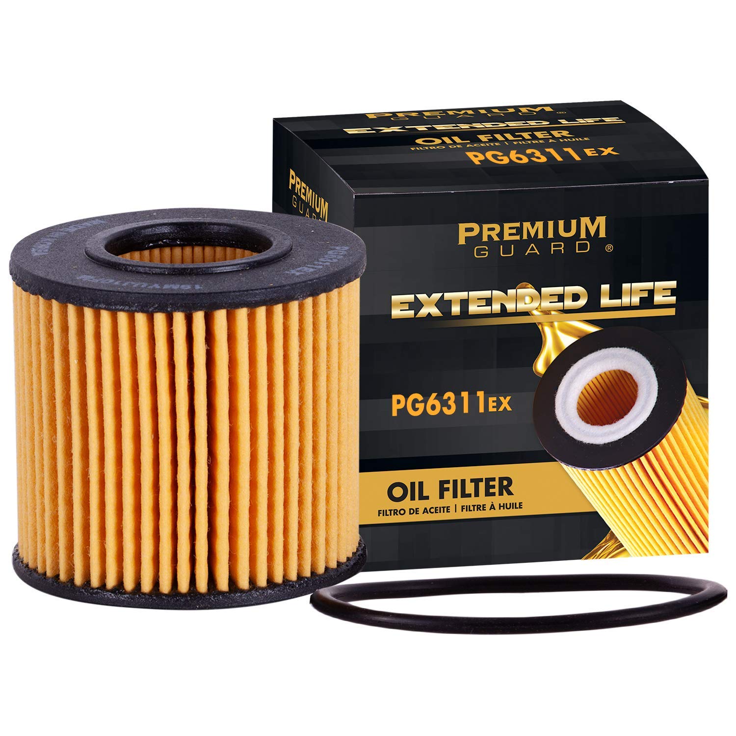 Premium Guard Oil Filter, Extended Life Premium Guard6311Ex| Fits 2009-18 Toyota Corolla, 2010-18 Prius, 2011-17 Lexus Ct200H, 2