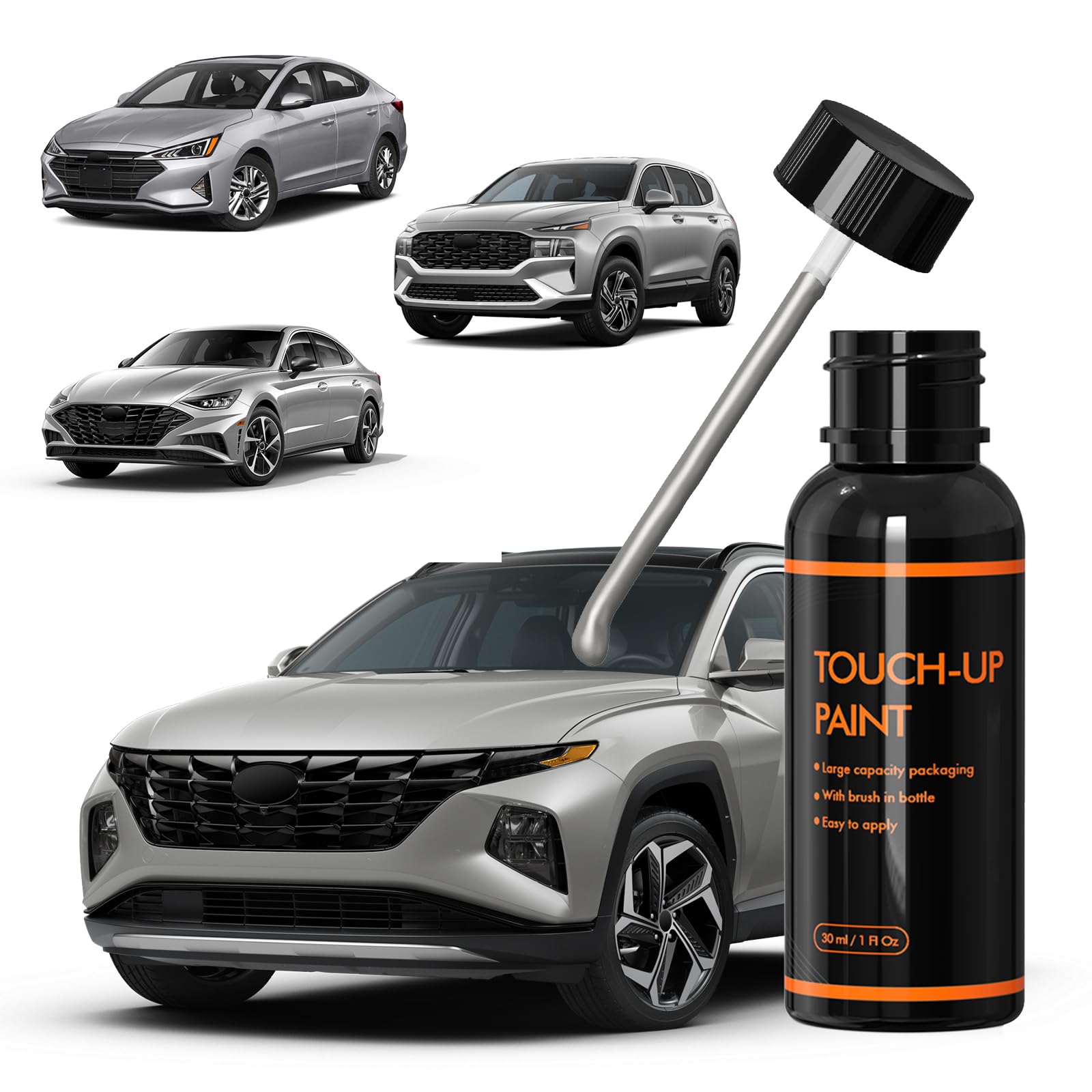 Xtryfun R2T Shimmering Silver Touch Up Paint For Hyundai, Diy Car Paint Scratch Repair Kit, Automotive Paint, Quick & Easy Fix S