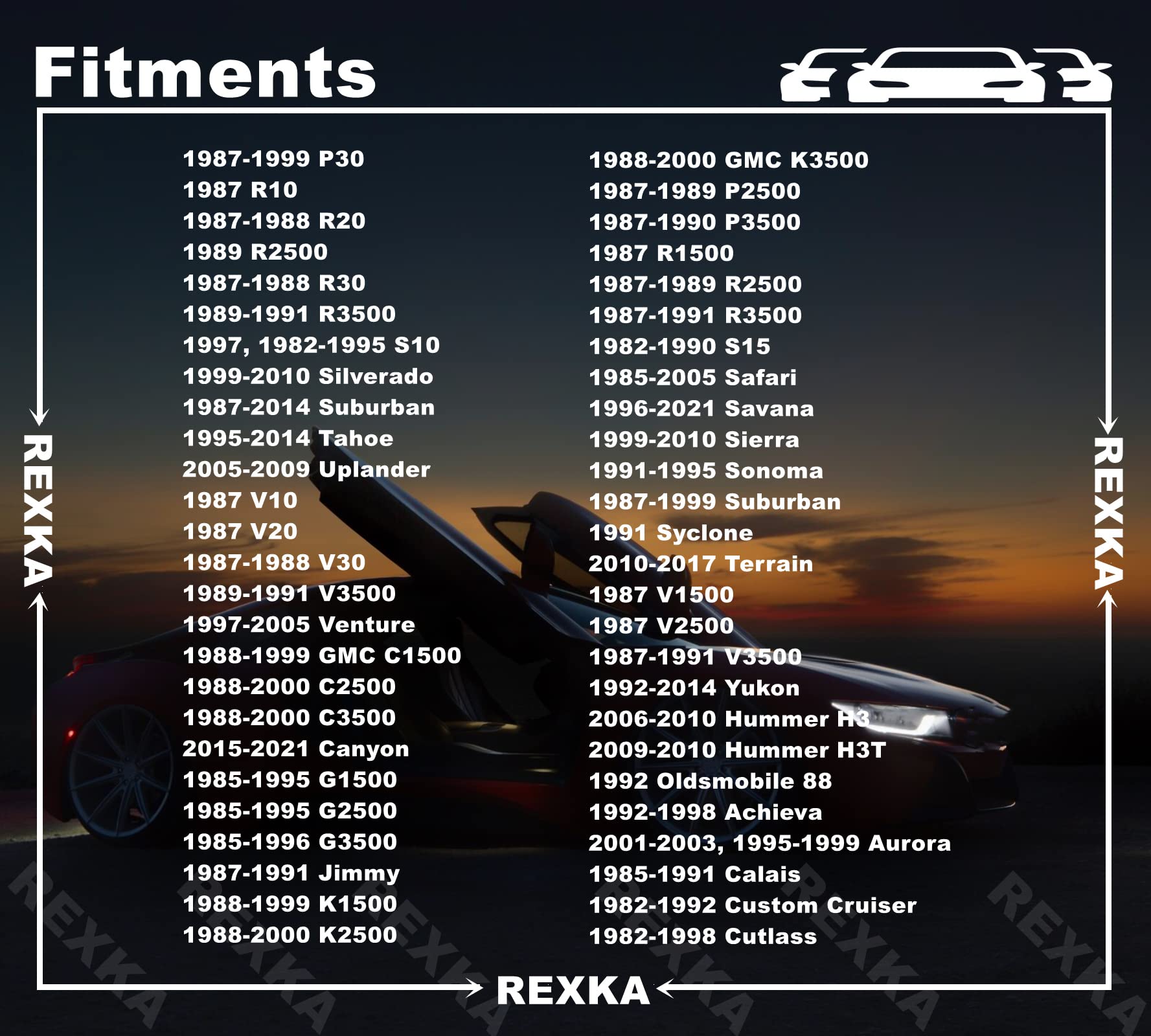 Rexka 25Pcs Bumper Extruded U Nut Spring Nut M8-1.25 Screw Size For Gm Ford