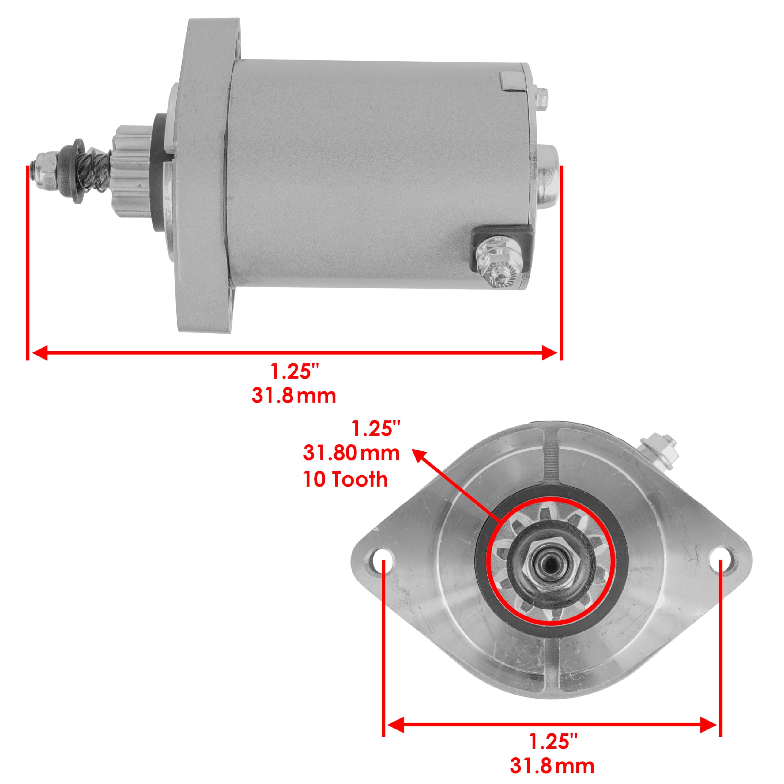 Caltric Starter Compatible with Kawasaki FR651V FR691V FR730V FS481V FR600 FS730V / 21.5-24Hp