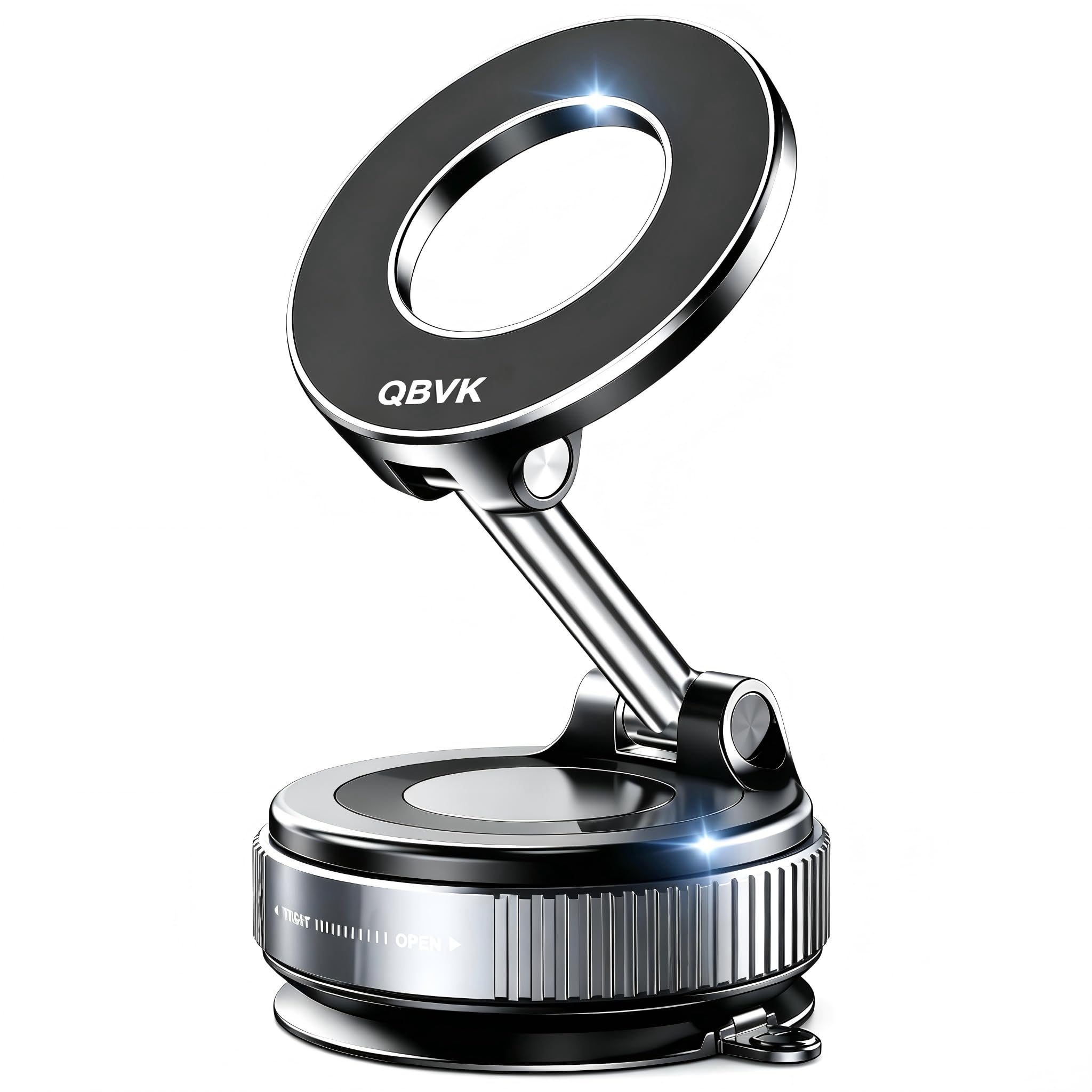 Vacuum Magnetic Car Phone Holder Stand,Reinforced UltraStrong Vacuum Suction Cup,360 Rotation&Foldable,Universal Dashboard Wind