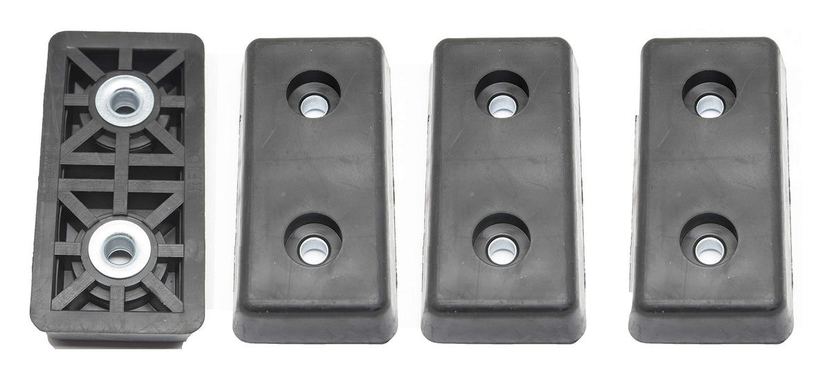 4 Large Rectangular Rubber Feet Bumpers - .528 H X 2.777 L X 1.375 W - Made In Usa - Heavy Duty - Non Marking For Furniture, Tables, Chairs, Desks, Benches, Sofas, Chests, Other Large Items.
