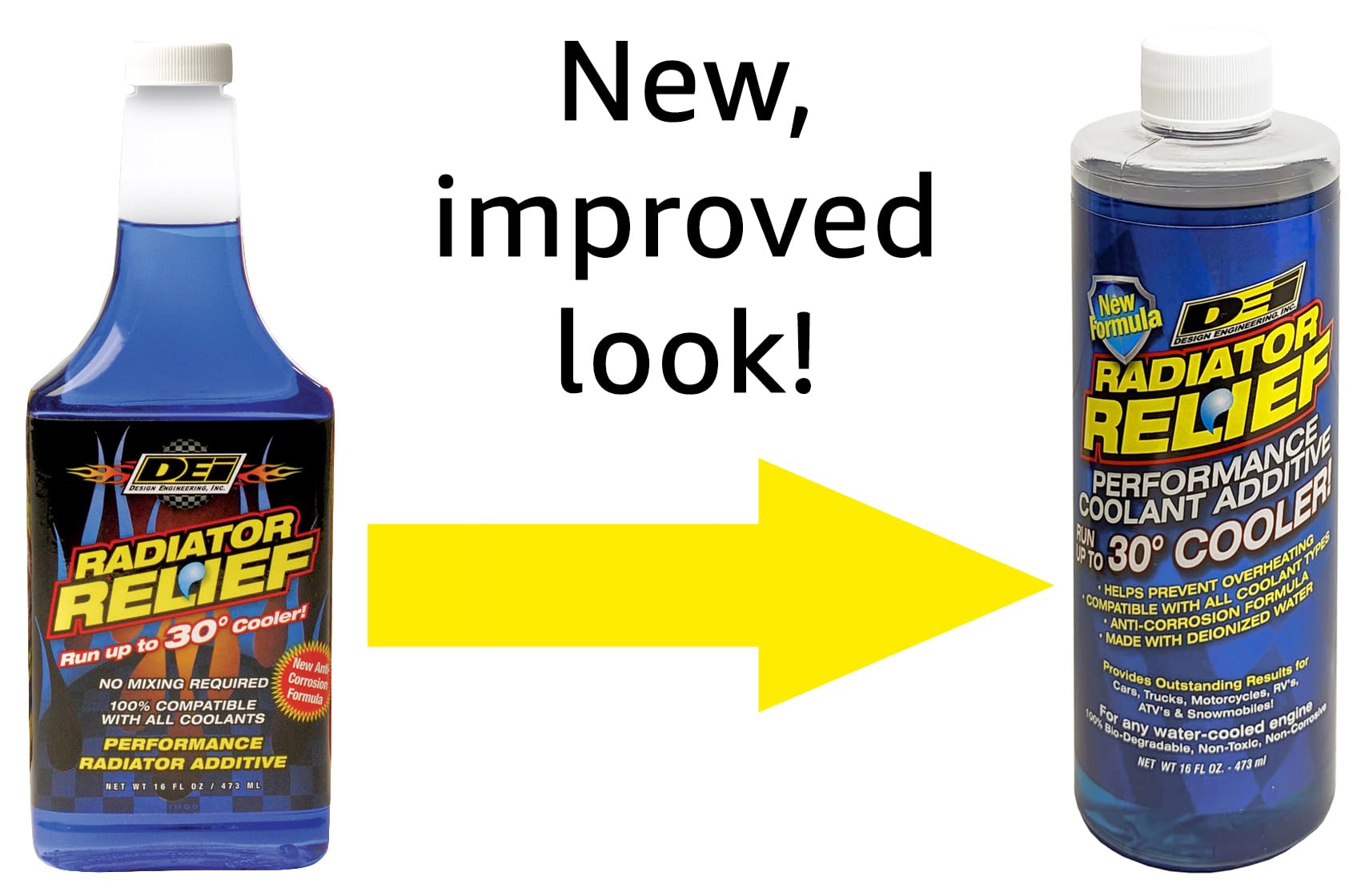 DEI Radiator Relief Coolant Additive Engine Coolant for Cars, Trucks, RVs, Motorcycles & More Radiator Coolant Reduces Engine Te