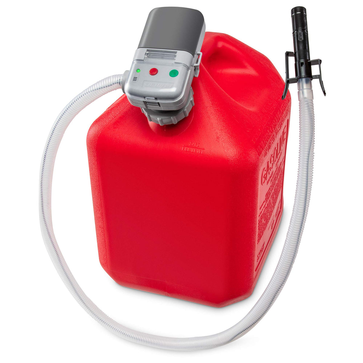 Deway Automatic Fuel Transfer Pump W/Auto-Stop, 2.2 Gpm Flow Rate & Aa Battery Powered, Advanced Adapter Fits All Size Cans, Ext