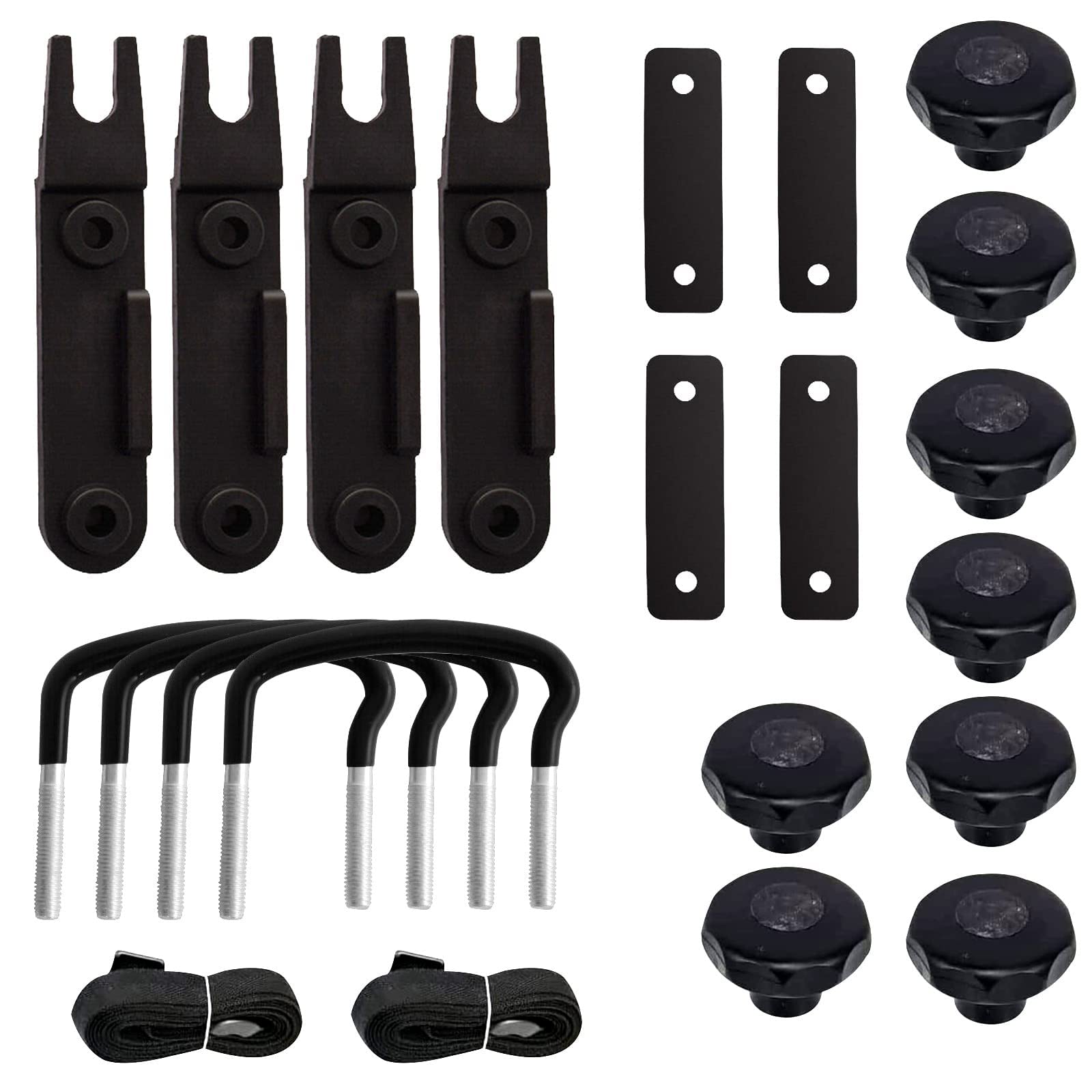 ATNVIDSG Roof Box U-Bolt Clamps/Roof Rack Clamps car Truck Universal Stainless Steel U Brackets Installation Accessory 85mm Insi