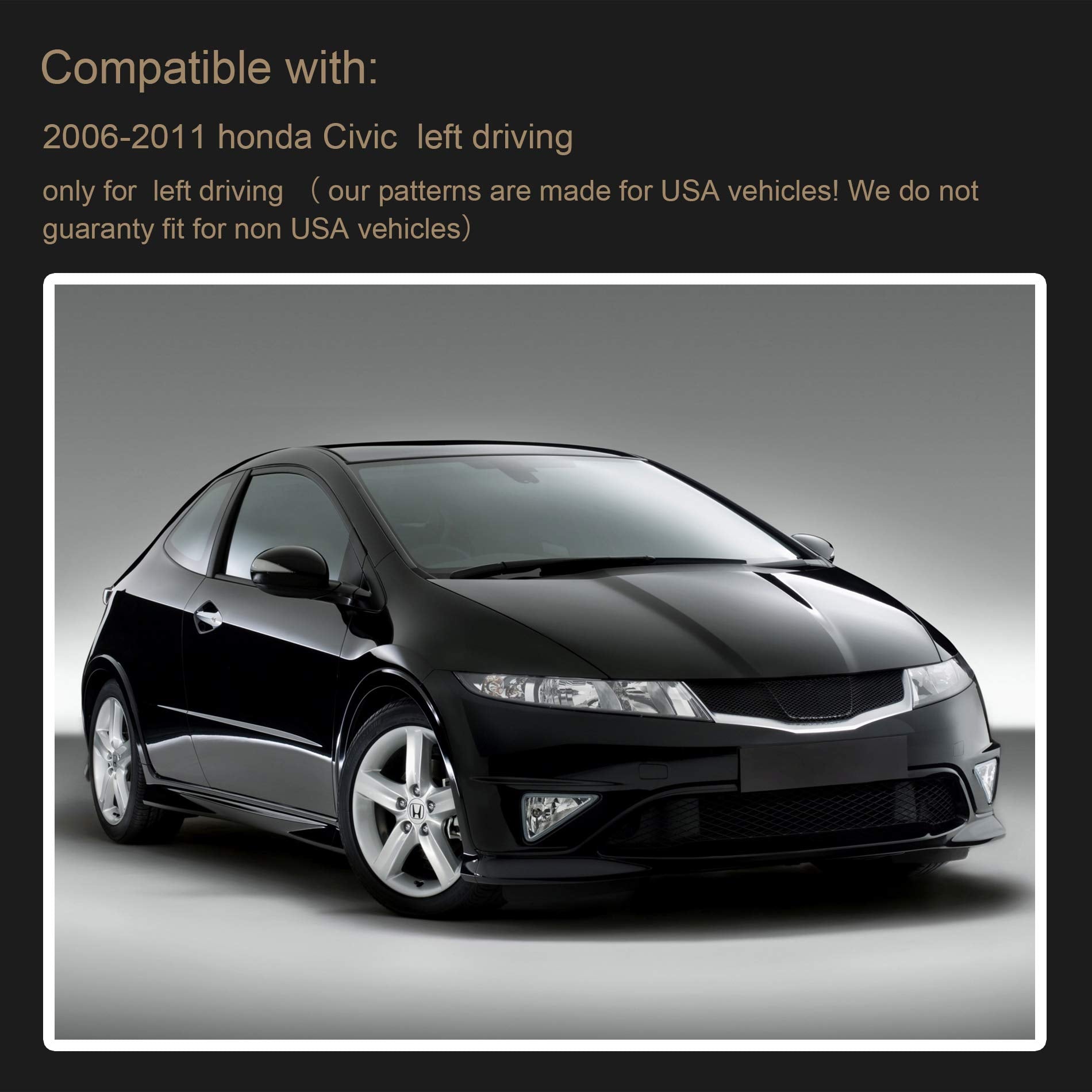 Speedwow Dashboard Dash Board Cover Mat Carpet Compatible With 2006-2011 Honda Civic