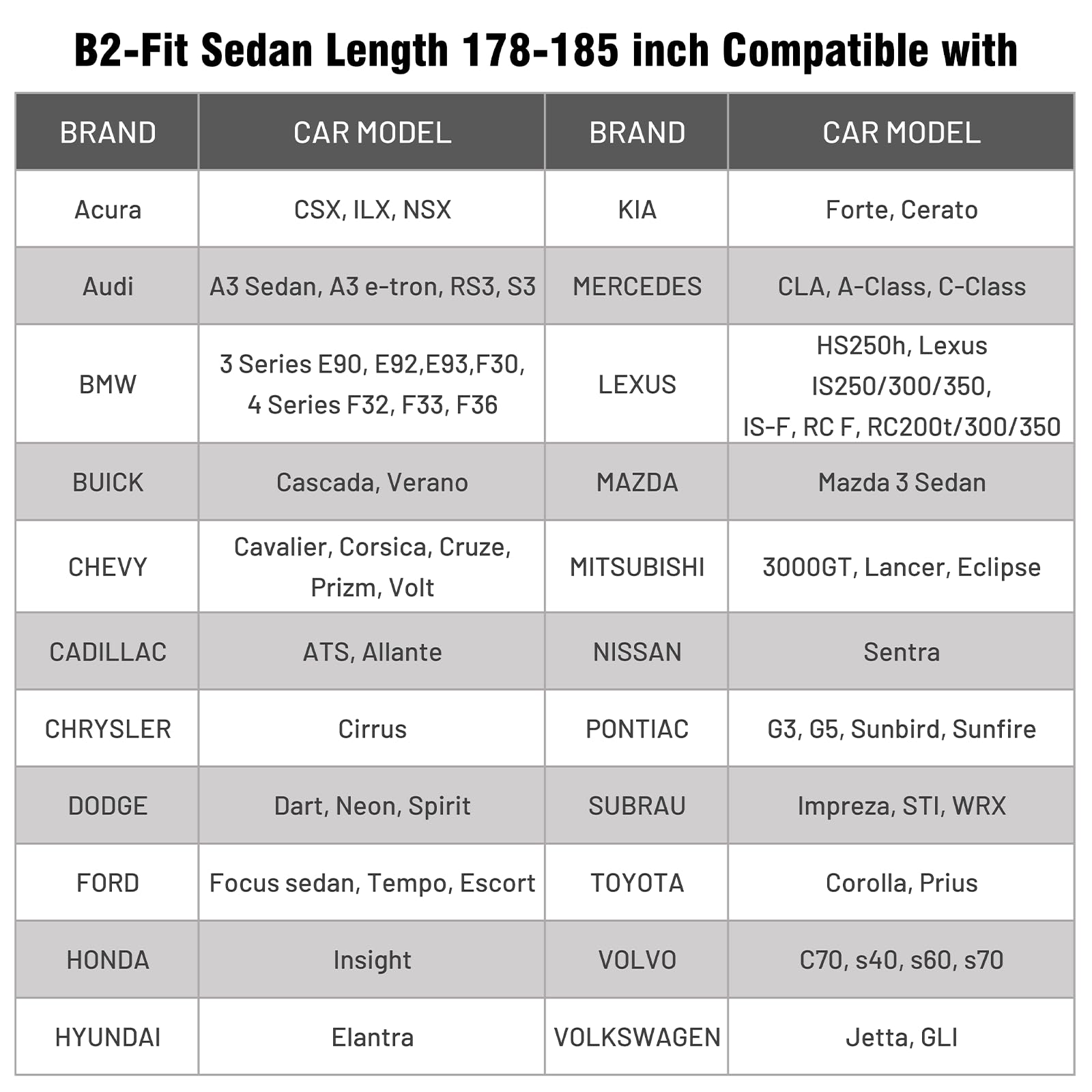 Favoto Sedan Car Cover Waterproof - All Weather For Automobiles 6 Layers Heavy Duty Outdoor Rain Sun Snow Protection With Zipper