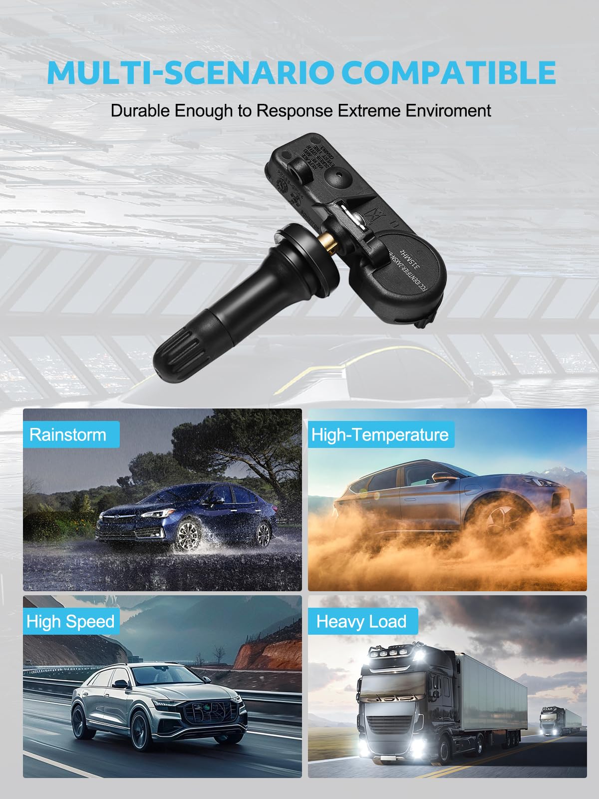 TAUTOY TPMS Sensor,GM 315Mhz Tire Pressure Monitoring Sensor Compatible for Chevy Silverado Equinox GMC Cadillac Buick Pontiac S