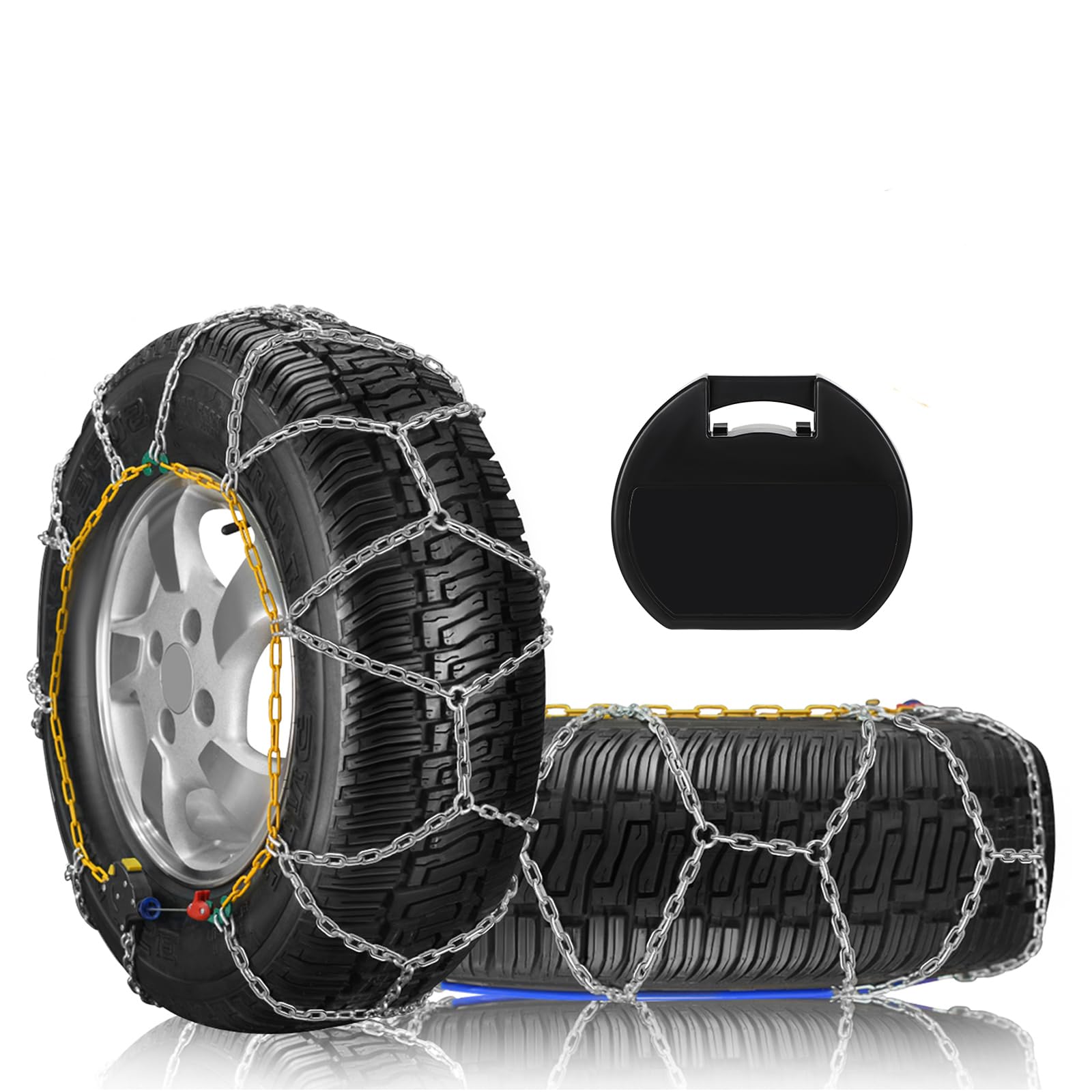 SCITOO HKN160 Snow Chains Quick Easy Installation,Tire Traction Chain For Car Pickup Trucks SUV,Adjustable Universal Emergency T