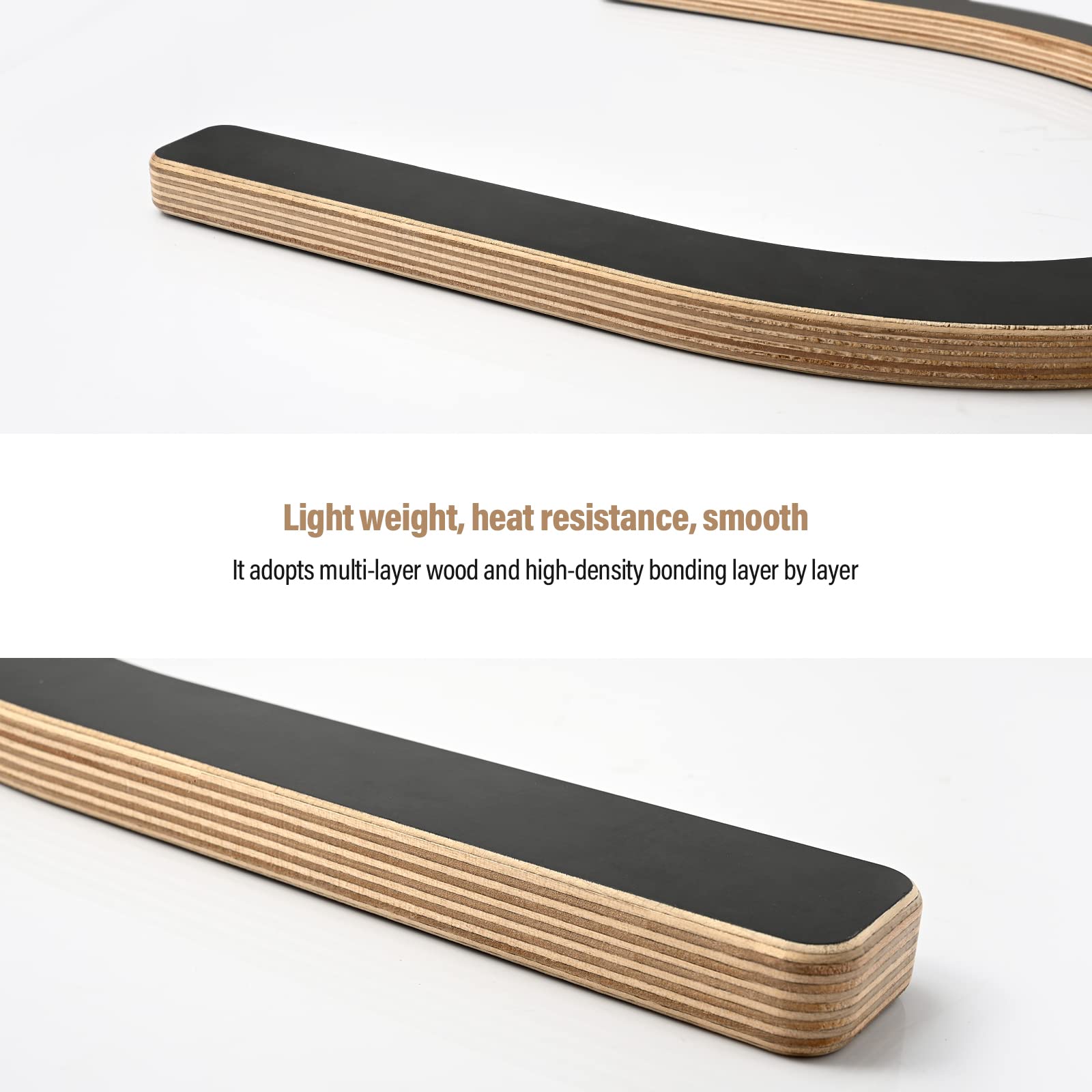 Foshio Mirror Wrap Tool Wood 15Inch U-Sharp Bumper Car Vinyl Wrap Application Tools Window Tint Kit