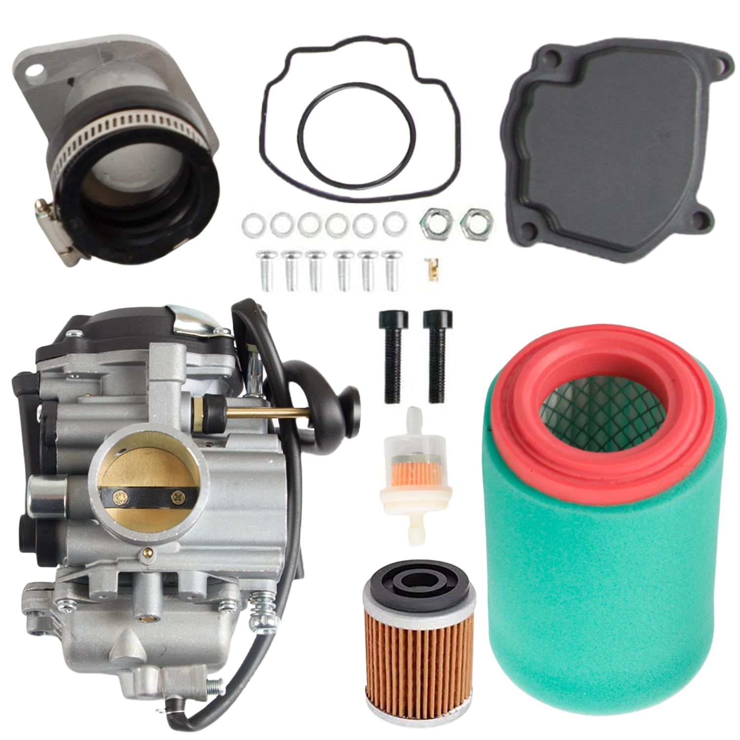 RANSOTO YFM250 Carburetor with Filter Replace Part 4XE-14140-13-00 Compatible with 1999-2004 Yamaha Bear Tracker 250 Yfm250X Yfm