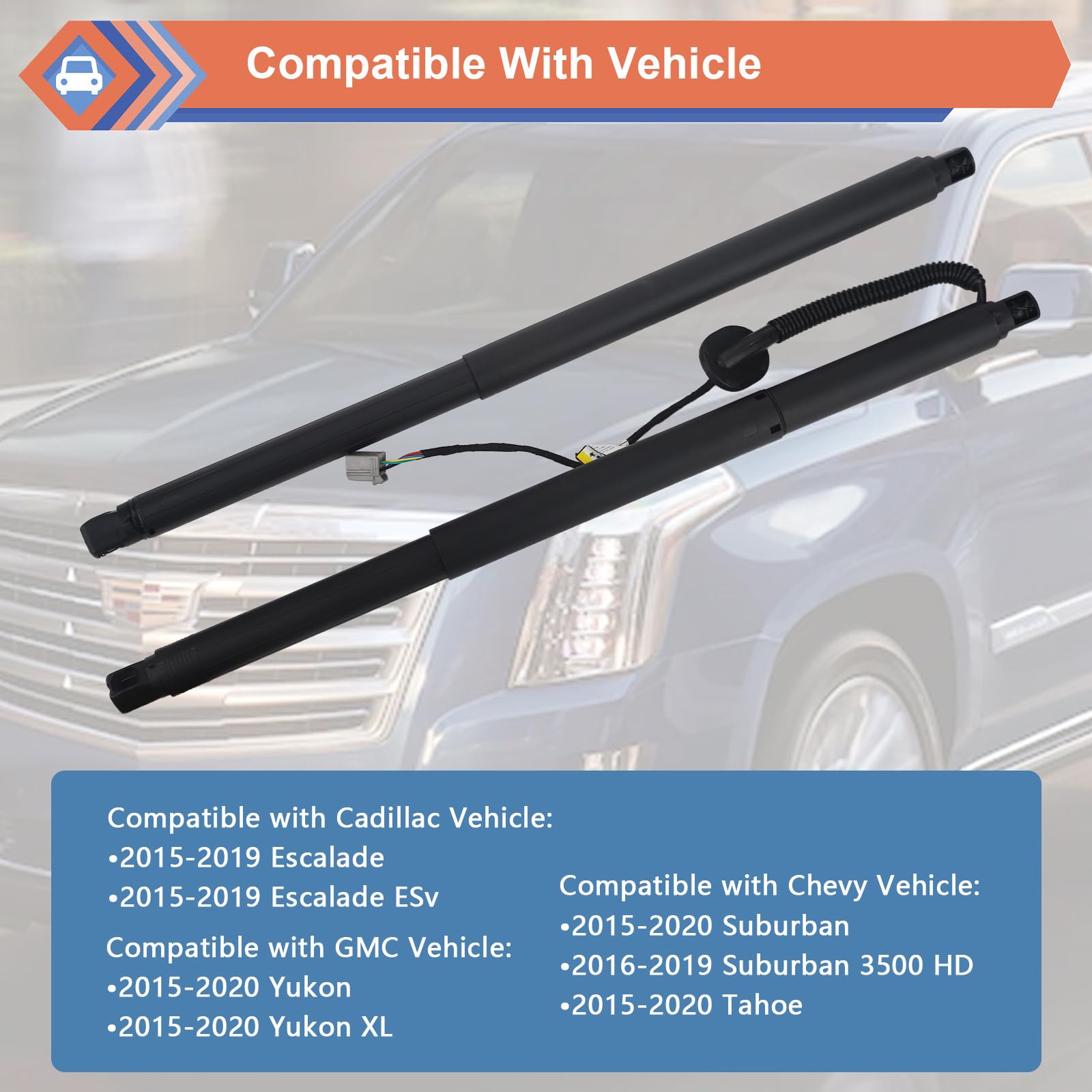 Rear Tailgate Power Lift Support Shock Strut Compatible with Chevy GMC Cadillac Vehicle 2015-2020 Suburban Tahoe Yukon, 2015-201