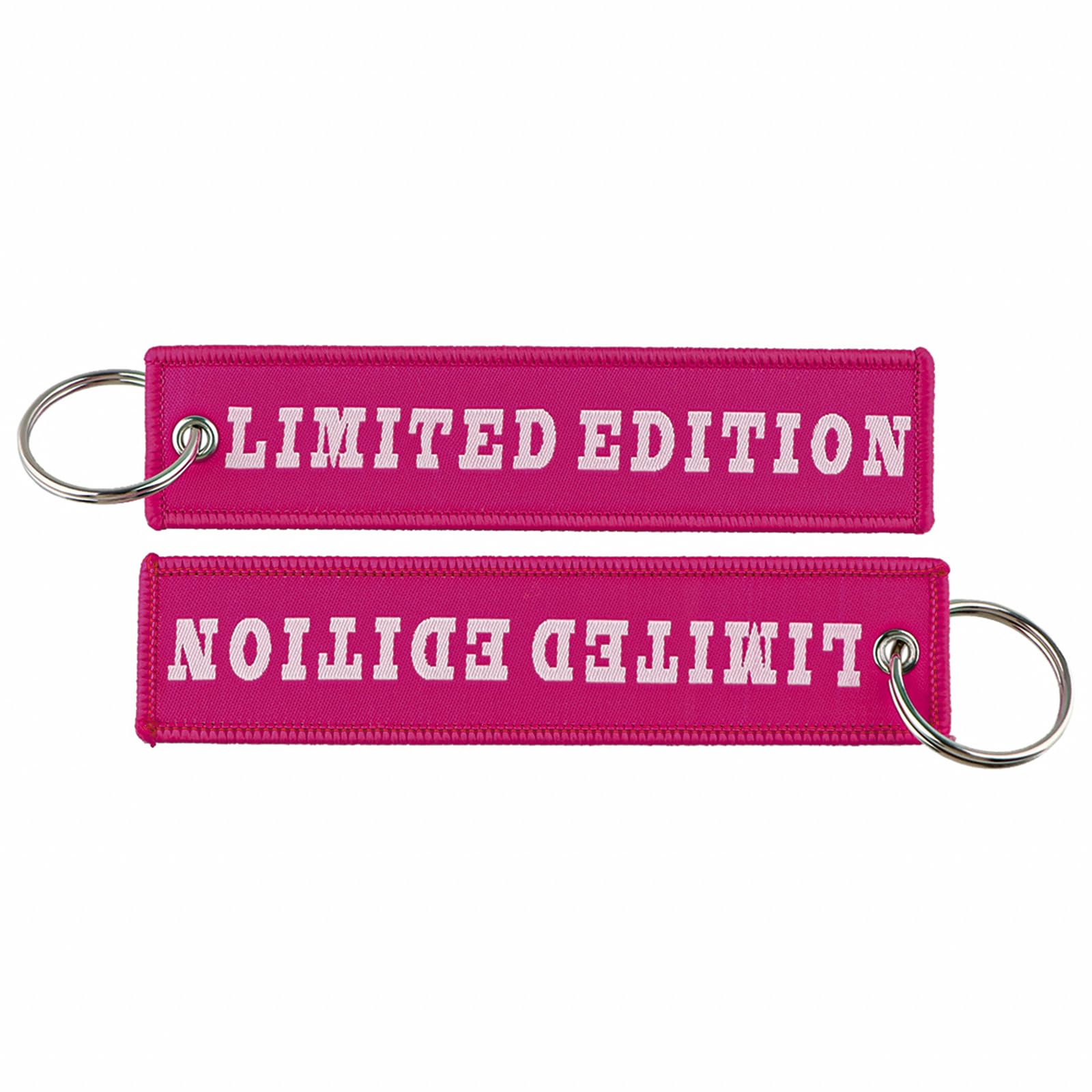 beemorita 2pcs Cute Pink Motorcycle Keychain Key Tag Cool Quote for Motorcycle Car Scooter Backpack Key Chain Ring Women Men Jet